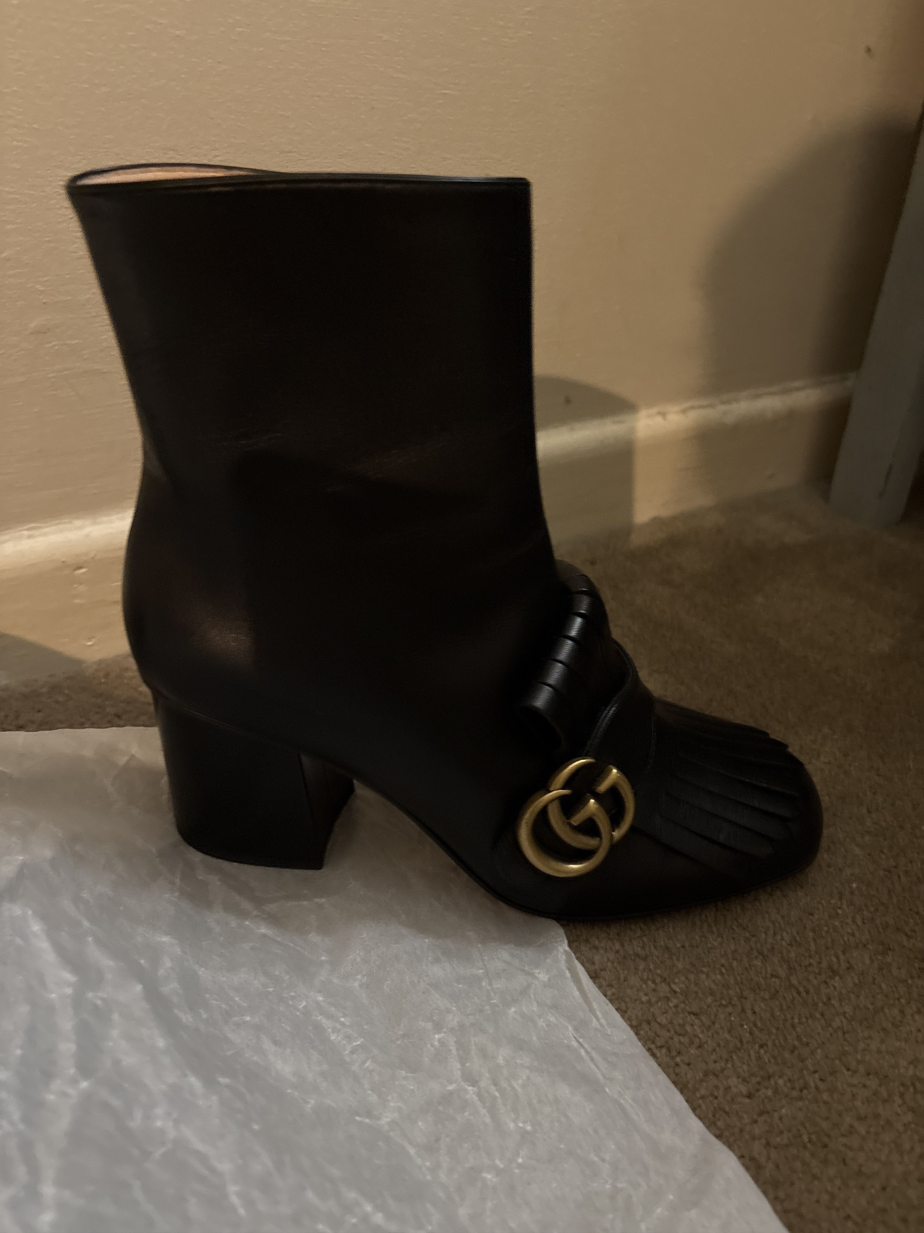 Gucci GUCCI Marmont Ankle Boots - Never Worn Size US 7.5 / IT 37.5 - 3 Thumbnail