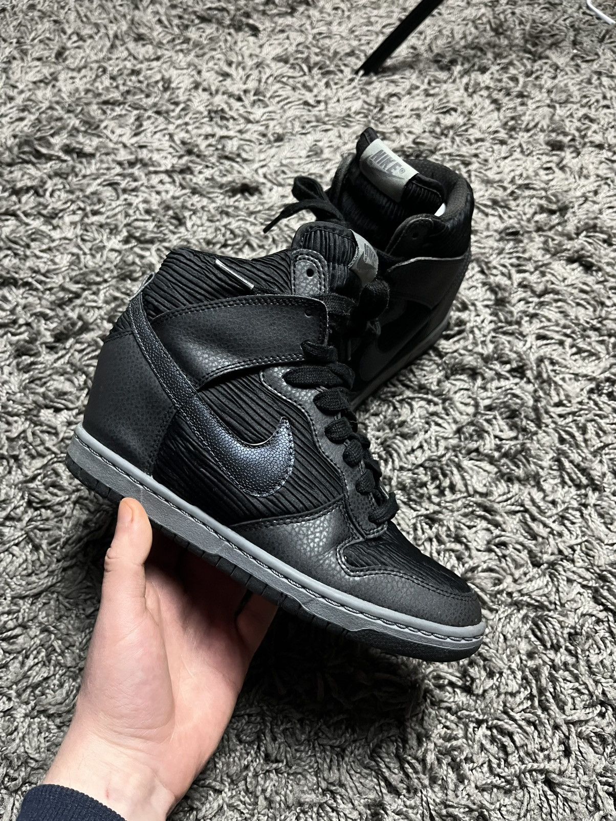 Nike Nike Dunk Sky Hi "Black Metallic Hematite" Hidden Sneakers Size US 8 / IT 38 - 1 Thumbnail