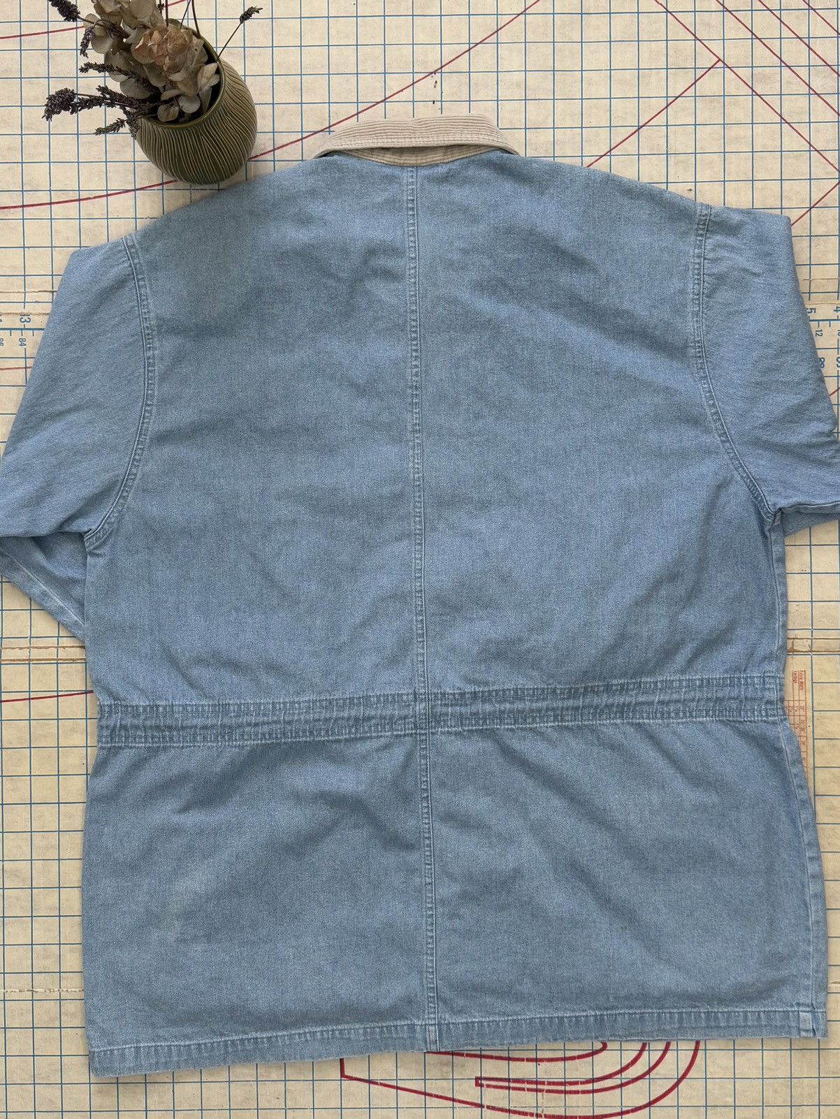 Jantzen × Vintage Vintage Jantzen Denim Chore Coat Barn Jacket Faded Denim Blu Size XL / US 12-14 / IT 48-50 - 15 Thumbnail