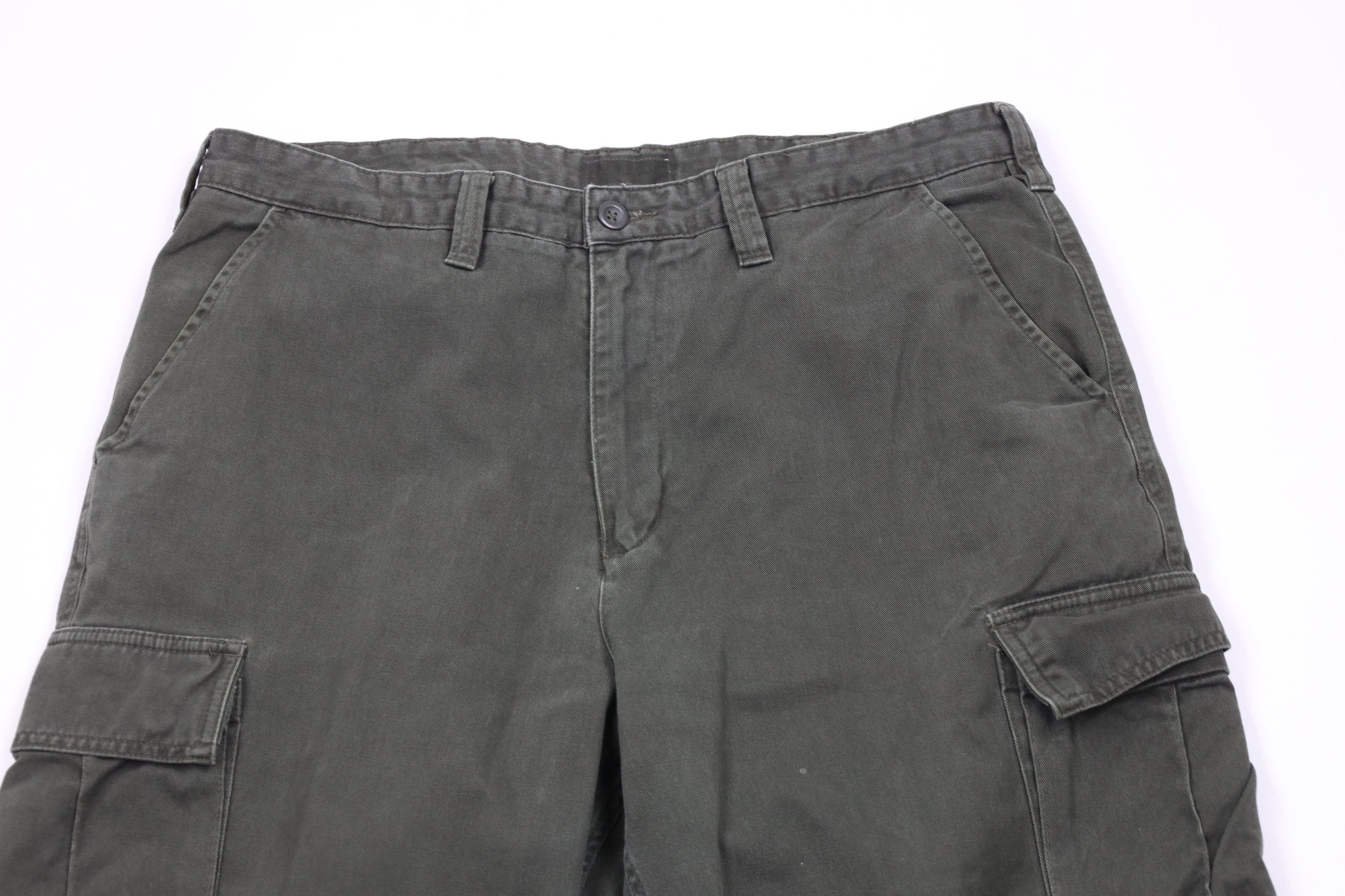 Vintage Vintage 90s Y2K Streetwear Baggy Wide Leg Cargo Pants Green Size US 36 / EU 52 - 2 Thumbnail