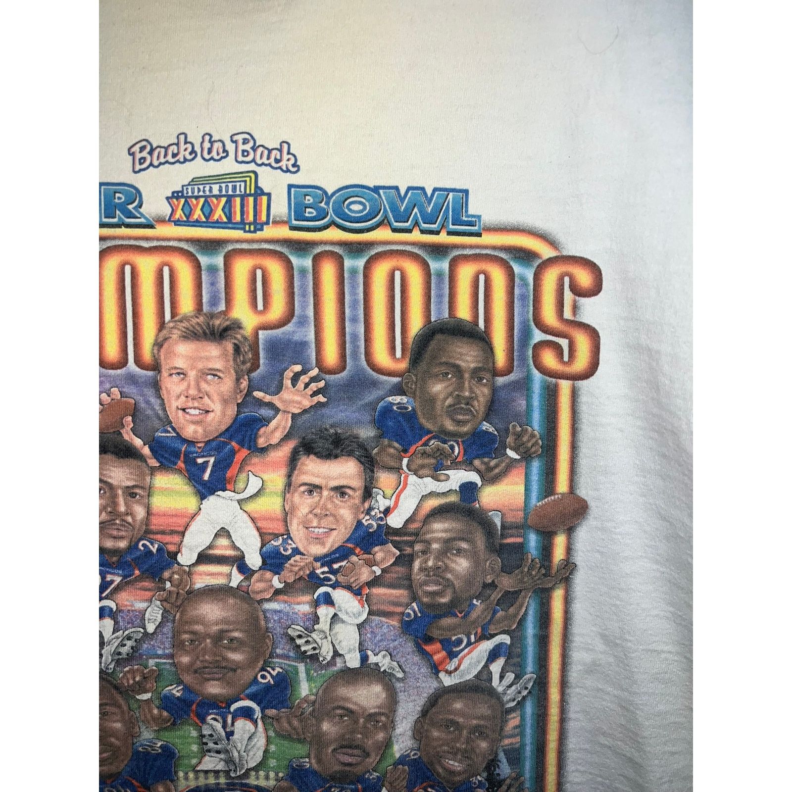 Pro Player Vintage Denver Broncos Caricature Shirt Super Bowl 90s Tee M Size US M / EU 48-50 / 2 - 3 Thumbnail