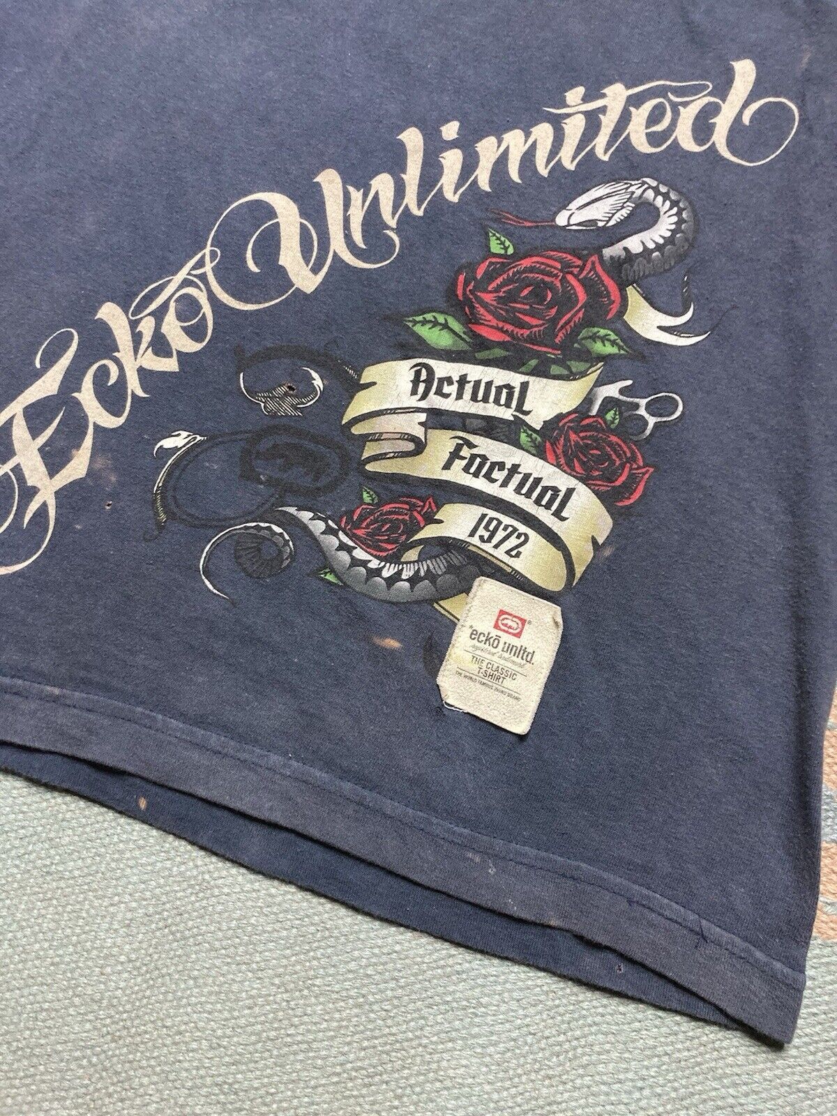 Ecko Unltd. × Vintage y2k tshirt Ecko unltd rhino wings pinkman distressed XL tall Size US XL / EU 56 / 4 - 3 Thumbnail