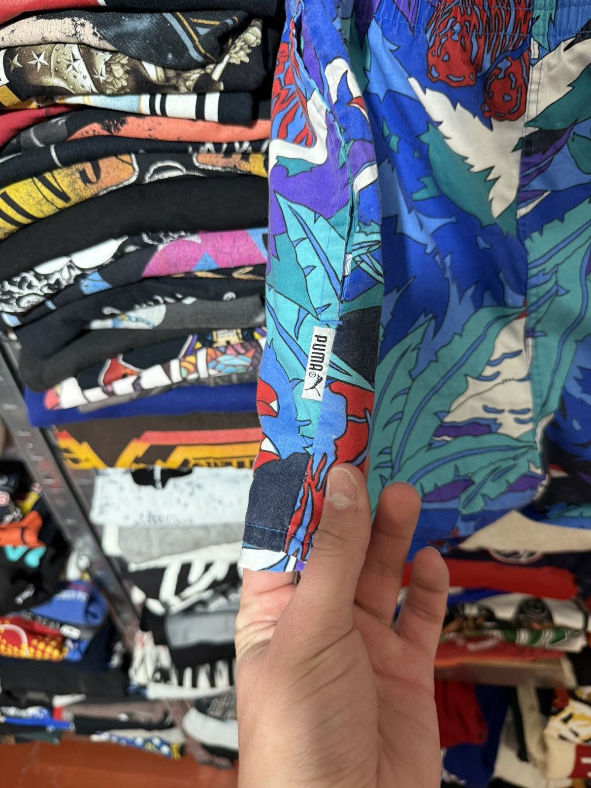 Puma Vintage 90’s Puma Hawaiian Beach Nylon Swim Retro Shorts Size US 34 / EU 50 - 6 Thumbnail