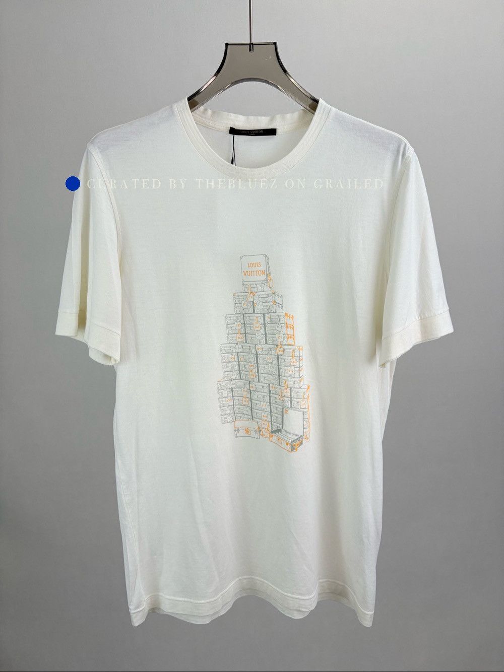Louis Vuitton White Short Sleeve Graphic T-Shirt Size US L / EU 52-54 / 3 - 1 Thumbnail
