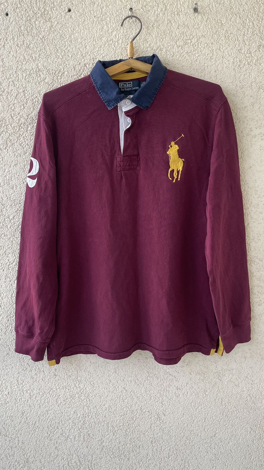 Polo Ralph Lauren × Rugby Ralph Lauren × Vintage Vintage POLO RALPH LAUREN Big Logo Long Sleeve Rugby Shirt Size US XL / EU 56 / 4 - 4 Thumbnail