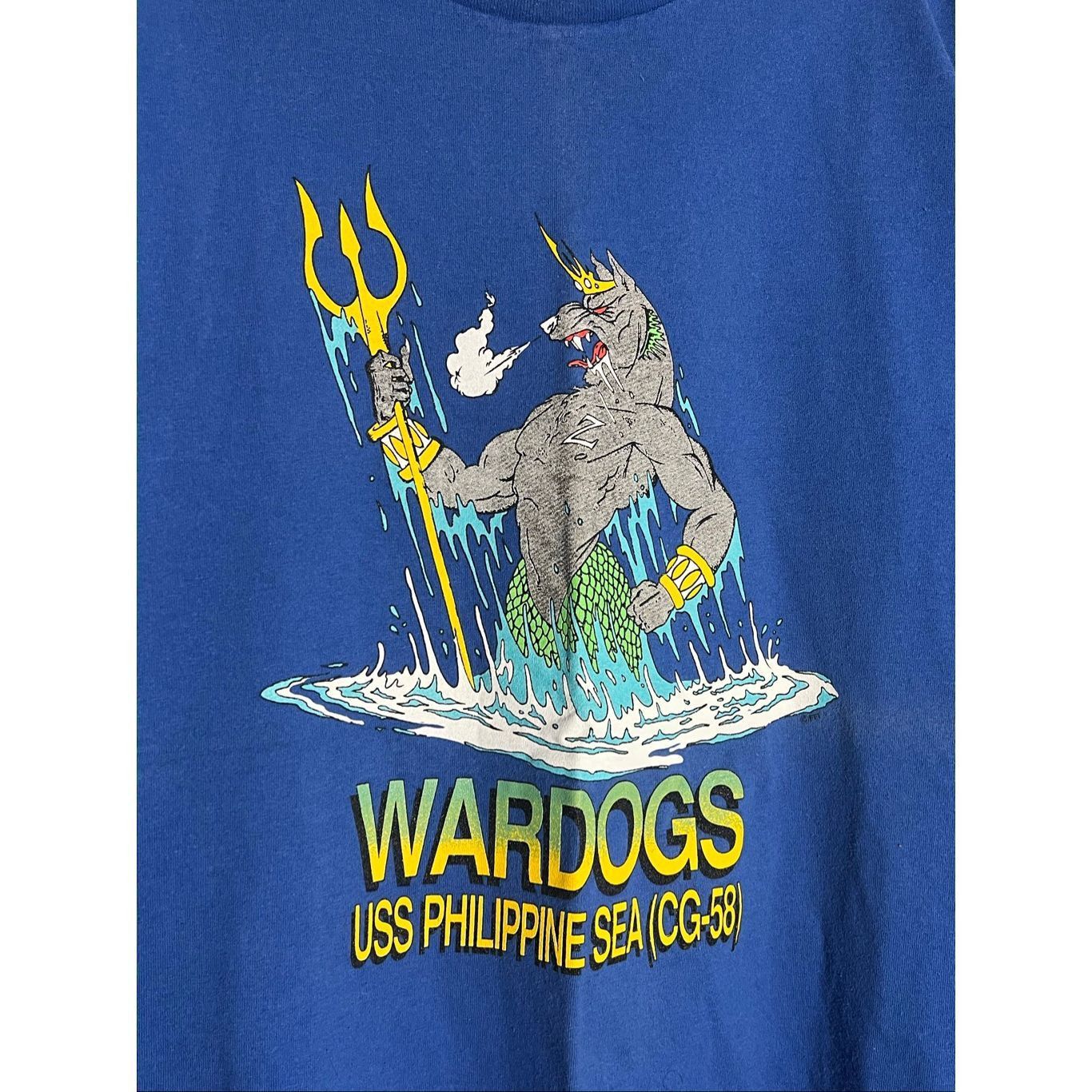Vintage Vintage 90s USS Philippine Sea CG 58 War Dogs Tee Size US L / EU 52-54 / 3 - 2 Thumbnail