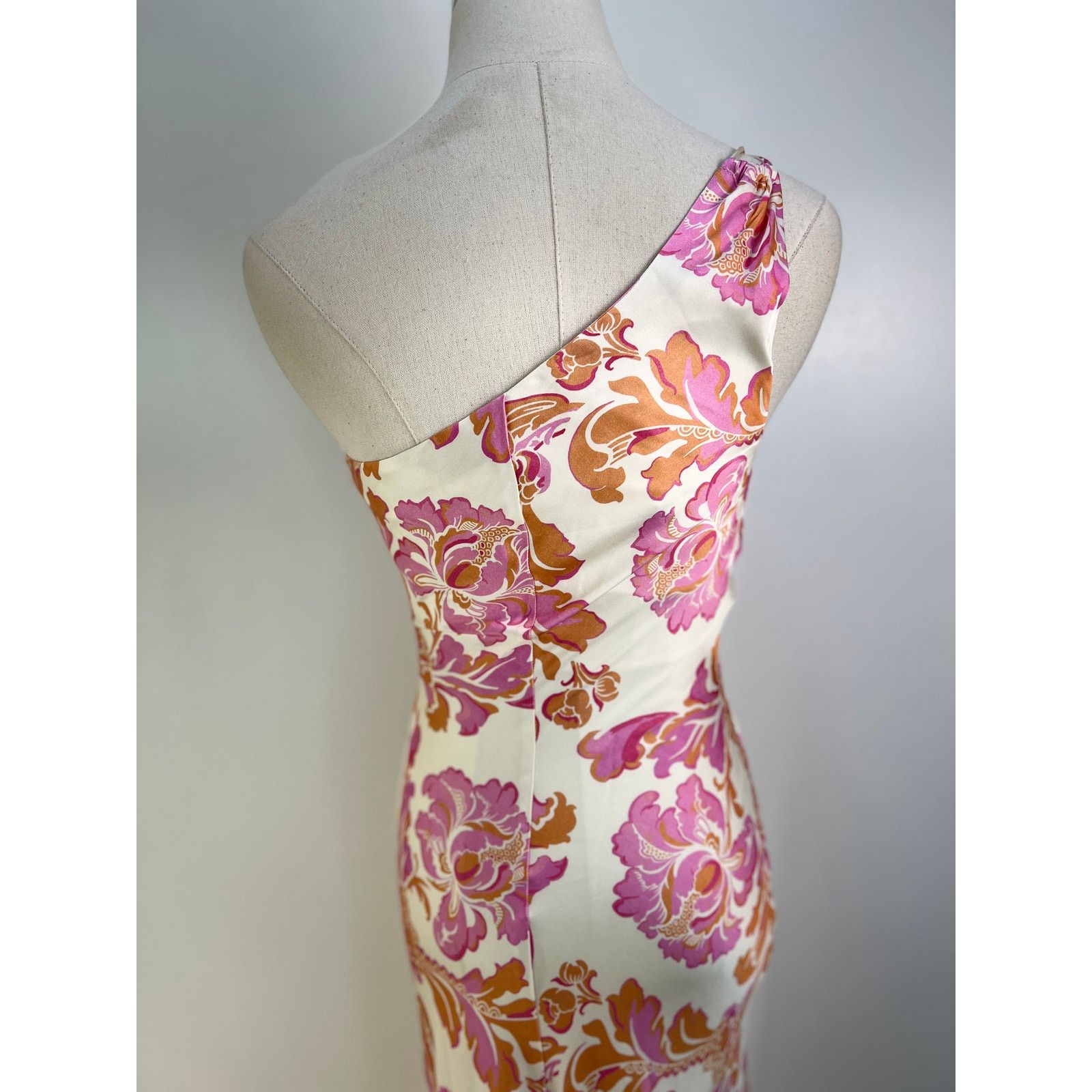 Other Kivari Josefina Maxi Dress Printed Pink Floral One Shoulder Size XS / US 0-2 / IT 36-38 - 11 Thumbnail