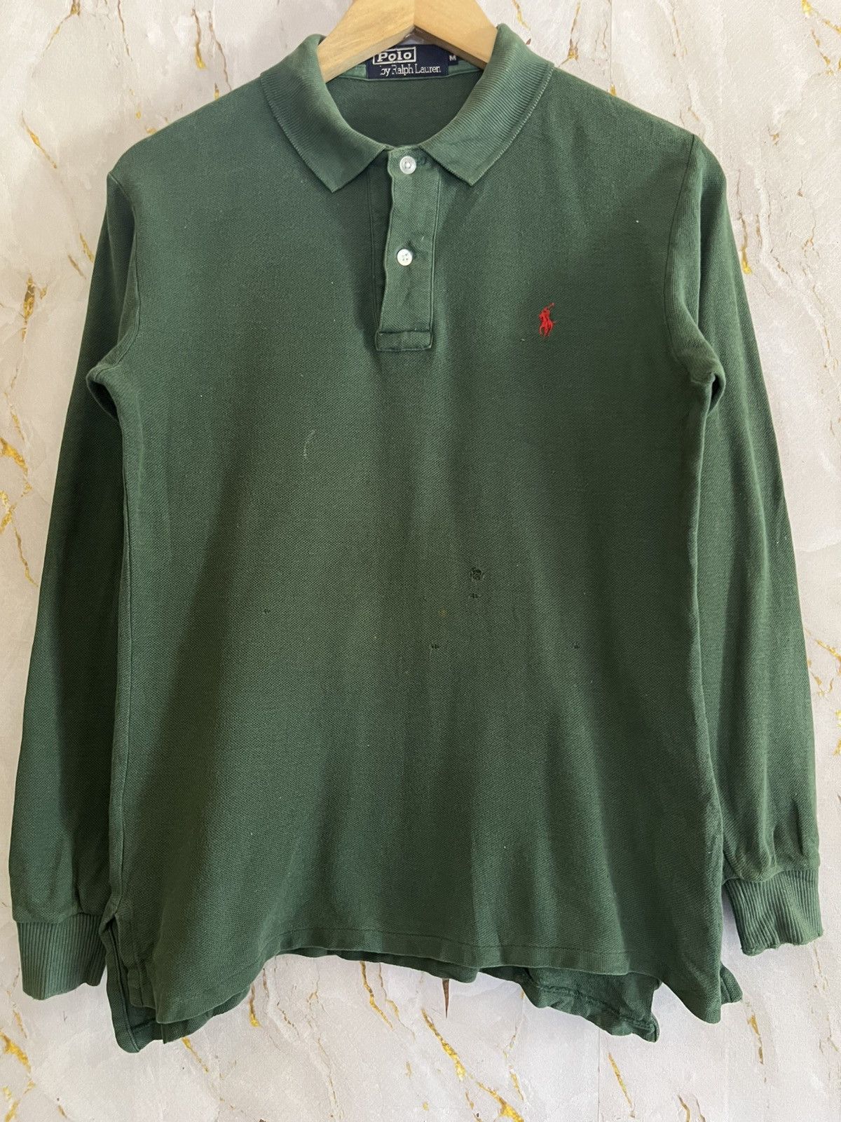 Polo Ralph Lauren Polo Ralph Lauren Long Sleeve Collar T-Shirt – Small Logo Size US M / EU 48-50 / 2 - 1 Thumbnail