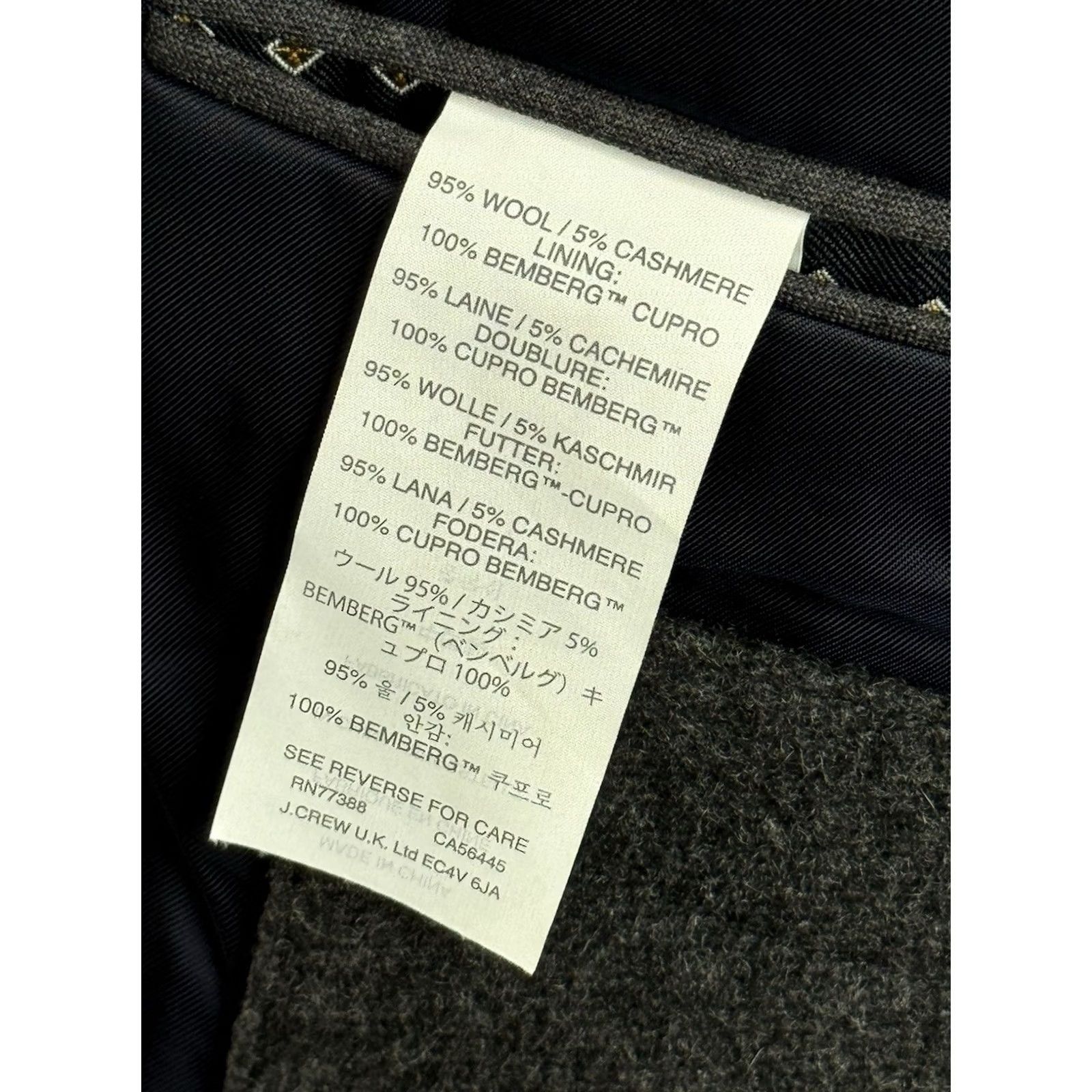 J.Crew J.CREW / LUDLOW CASHMERE Blend Overcoat 38 Short Jacket - EXCELLENT Shirt Mens 38 Dark Gray Cashmere Blend 90s Field ZZ Size US 38 / EU 54 - 6 Thumbnail