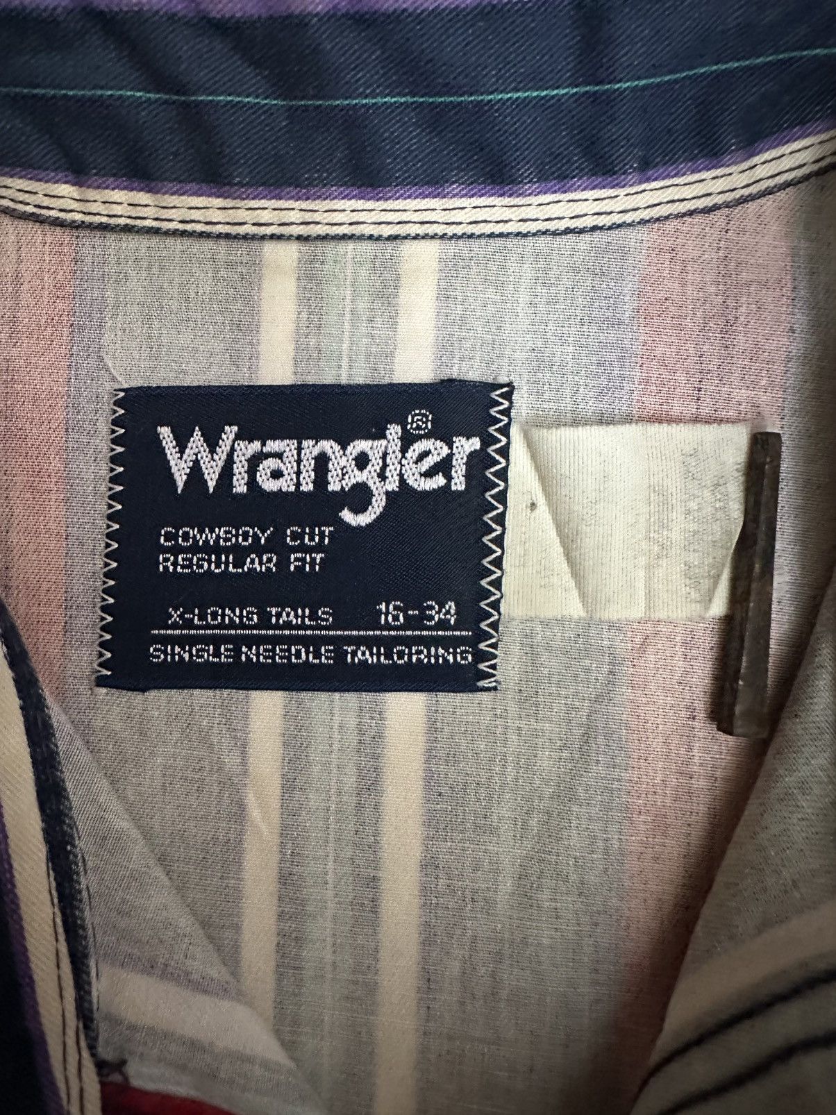 Wrangler Vintage 80s Wrangler Cowboy Shirt Made in USA Size US XL / EU 56 / 4 - 3 Thumbnail