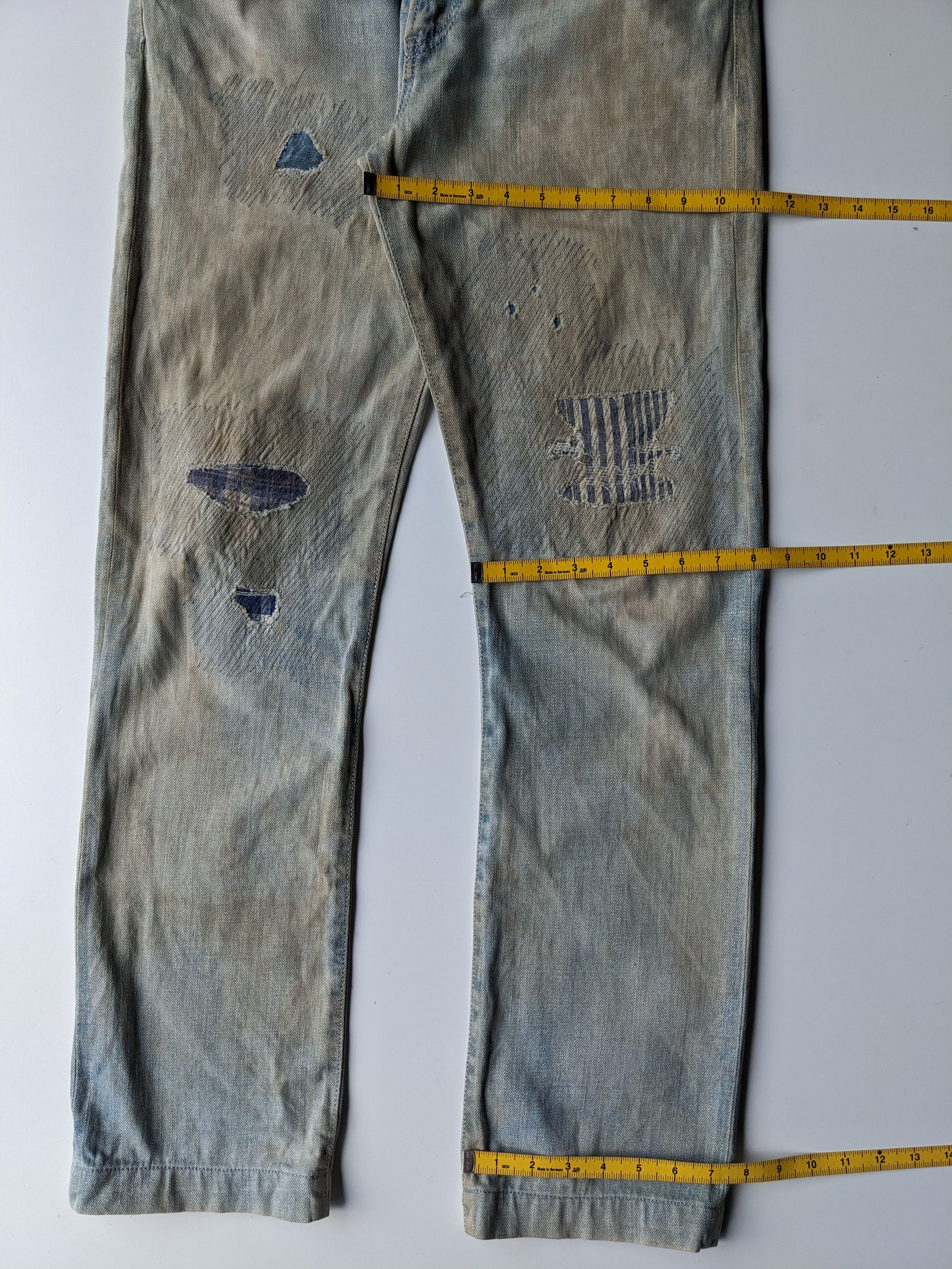 Japanese Brand Dope & Drakkar mudwash sashiko selvedge jeans Size US 33 - 10 Thumbnail