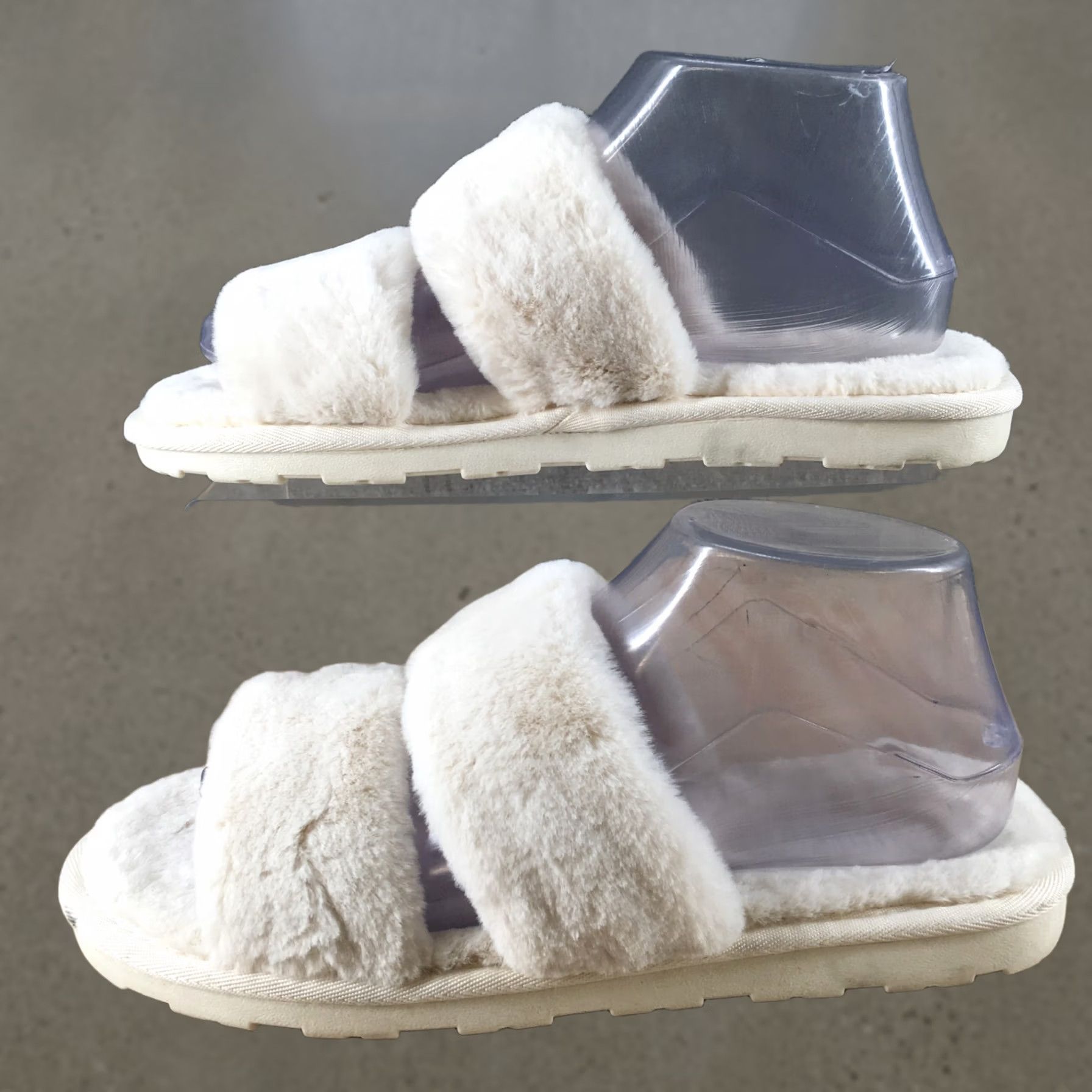 Vintage Stars Above Slippers Womens Open Toe Double Straps Slide Flats White Faux Fur Shoes Slipper Boys Girls Mens Womens 7 4.5 5.5 37.5 37.5 7 7 Size US 7 / IT 37 - 1 Thumbnail