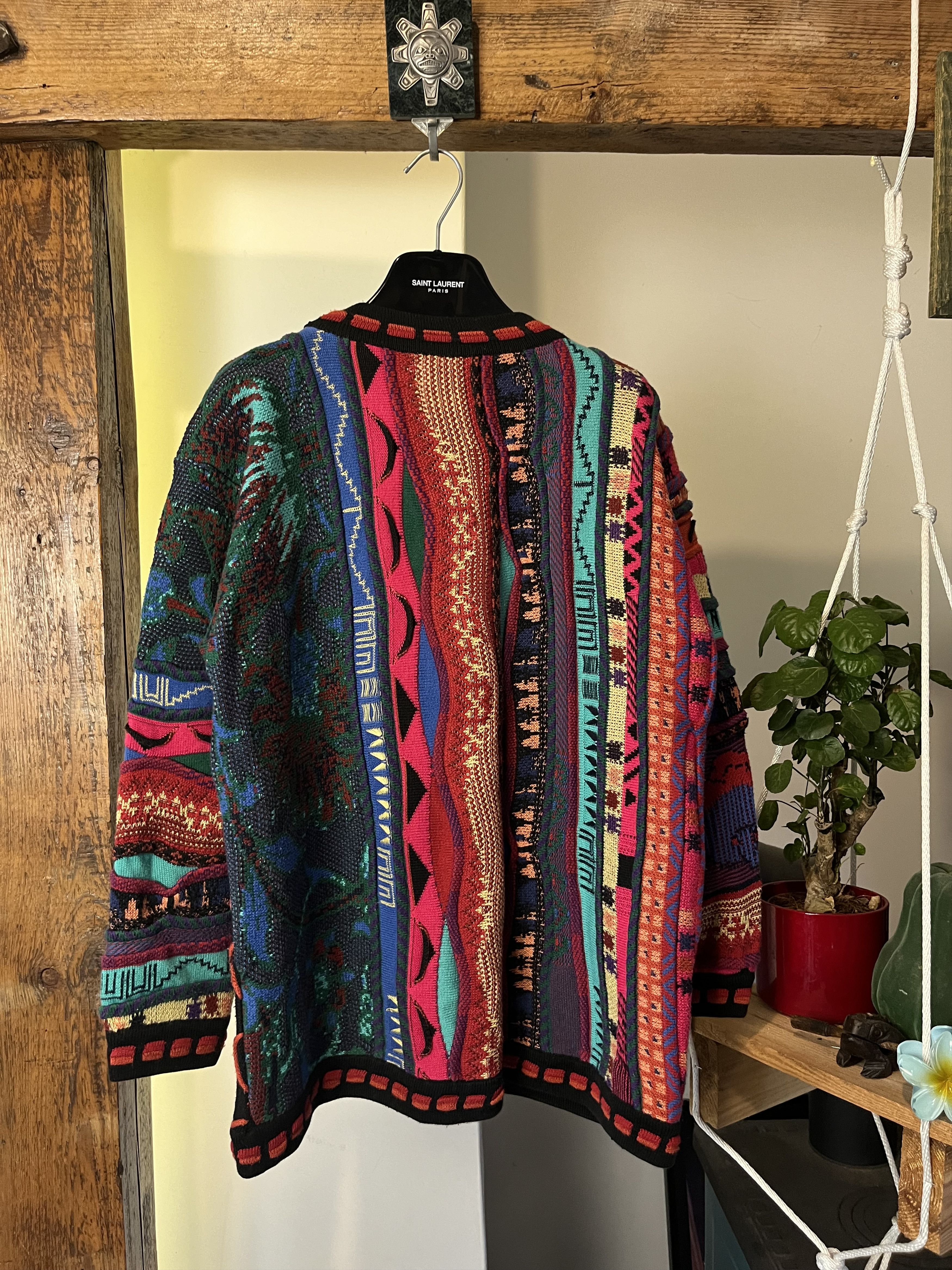 Vintage Vintage 90s Coogi Coloured Cable Style Knit Sweater Size US M / EU 48-50 / 2 - 2 Thumbnail