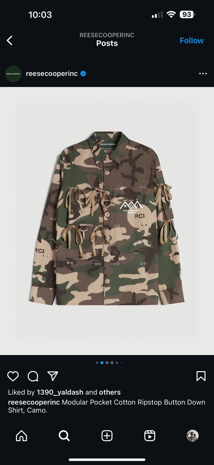 Reese Cooper Reese Cooper Modular Pocket Camo Shirt Size US S / EU 44-46 / 1 - 6 Thumbnail