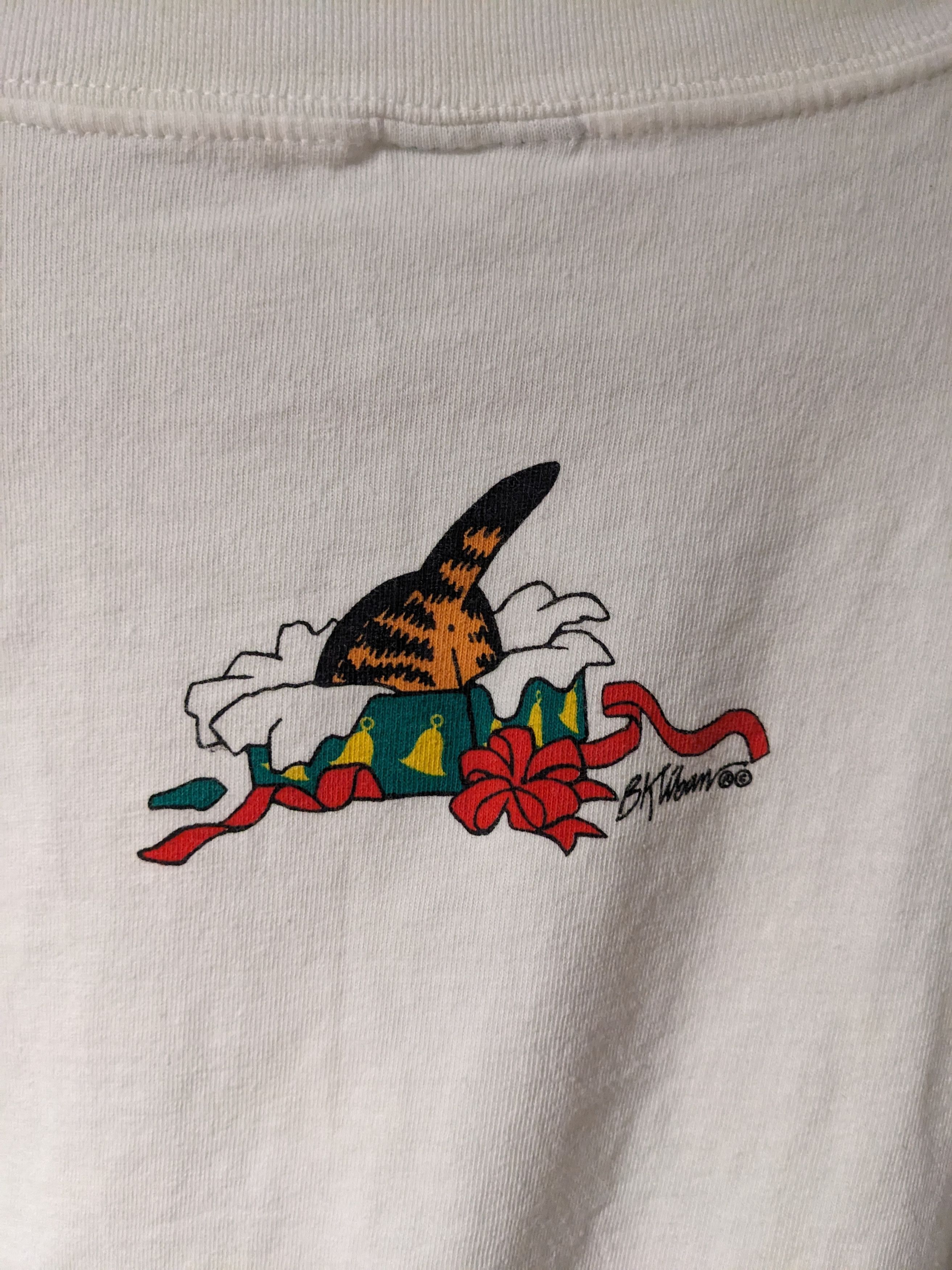Cartoon Network × Vintage Vintage 90s Kilban Cat Cartoon Comic Merry Christmas T-Shirt Size US XL / EU 56 / 4 - 7 Thumbnail