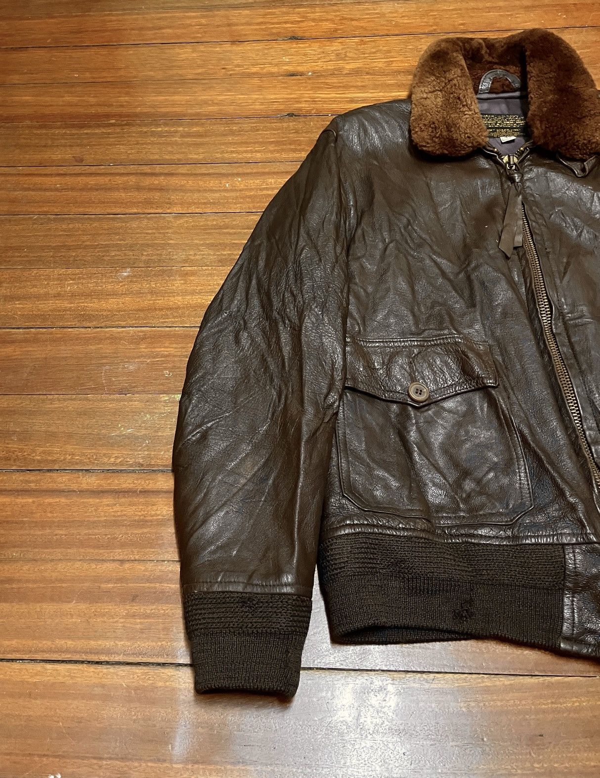 Willis & Geiger Vintage Willis Geiger US Navy G-1 Leather Jacket 1990s Size US L / EU 52-54 / 3 - 5 Thumbnail