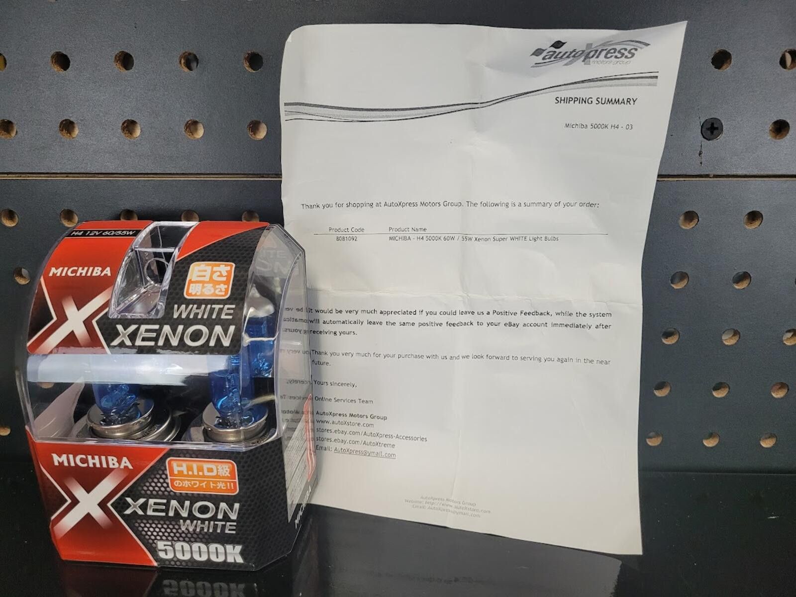 Gene Par Yukio Mishiba Michiba H4 5000K Xenon White Halogen Bulbs - 12V 60/55W Size ONE SIZE - 3 Thumbnail