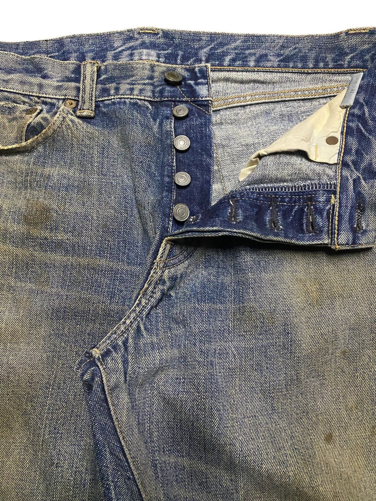 Junya Watanabe Vintage Blue Corn Japan Selvedge Heavy Faded Distressed Jean Size US 32 / EU 48 - 9 Thumbnail