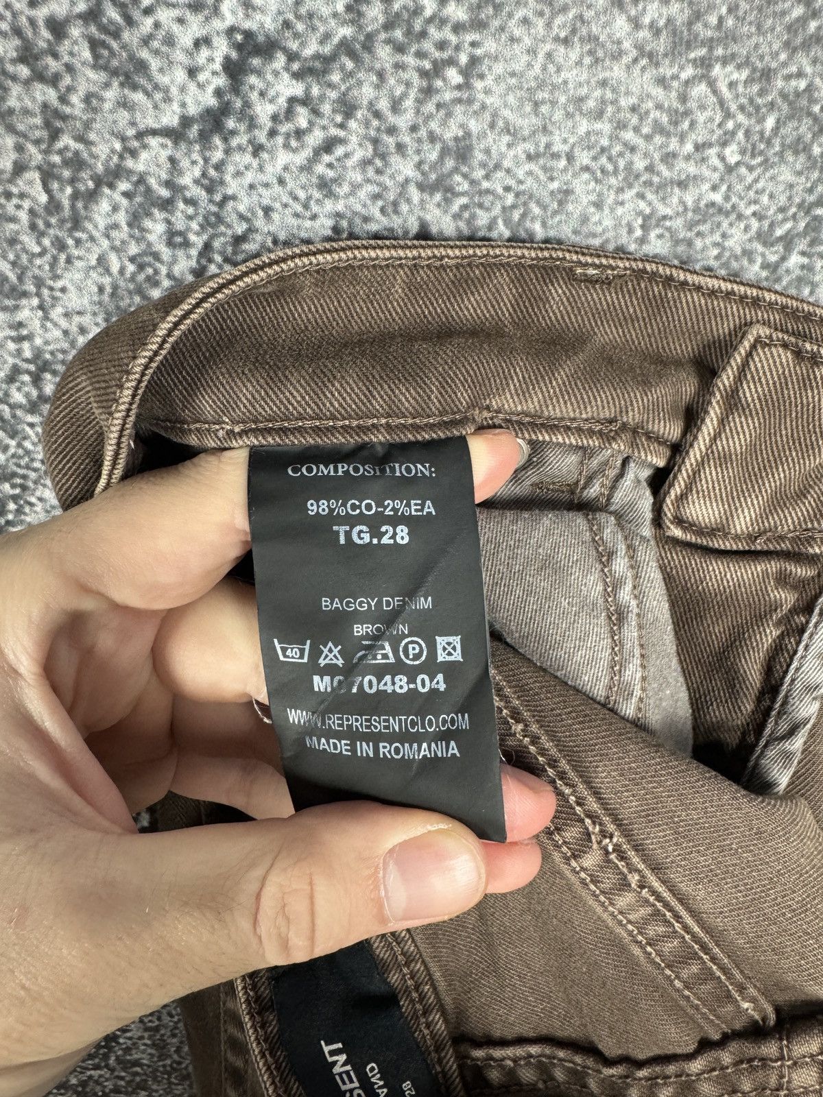 Represent Clo. Men’s Represent Baggy Denim Brown Jeans Pants Size 28 Size US 28 / EU 44 - 7 Thumbnail