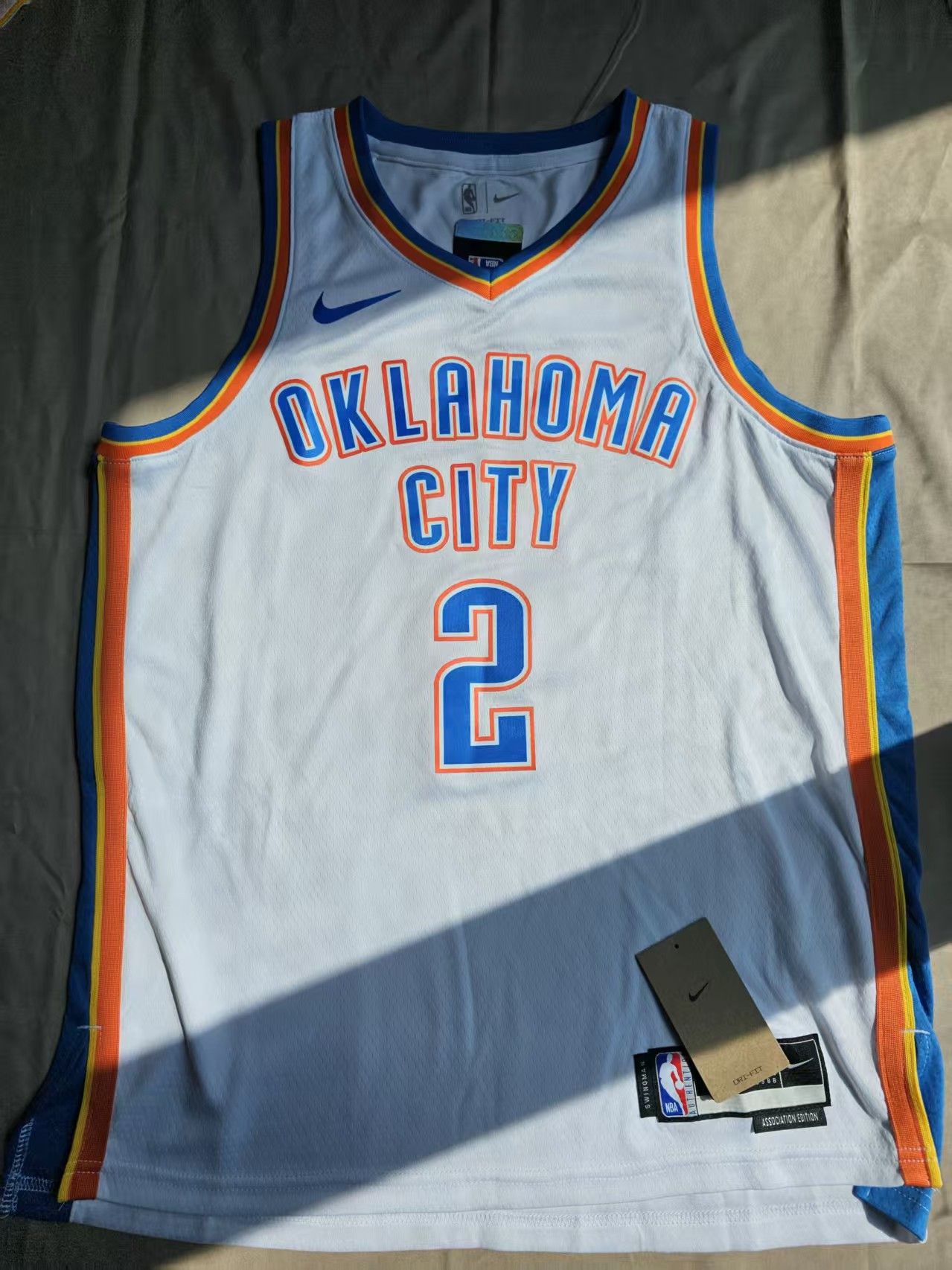NBA Thunder #2 Shai Gilgeous-Alexander Jersey Size US XL / EU 56 / 4 - 1 Thumbnail