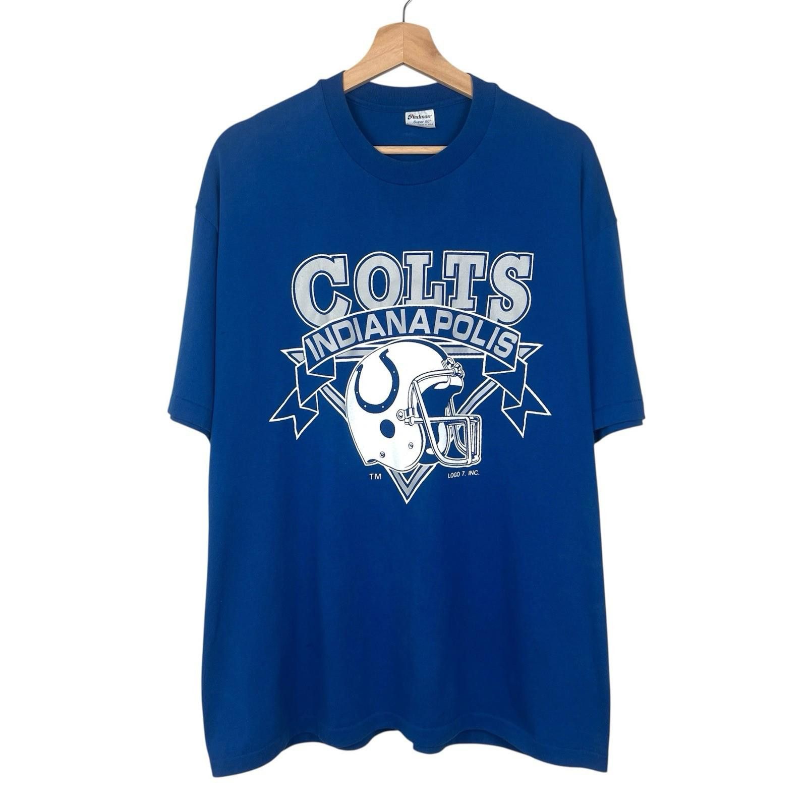Other Vintage 80s Indianapolis Colts NFL Football Blue T Shirt XL Size US XL / EU 56 / 4 - 1 Thumbnail