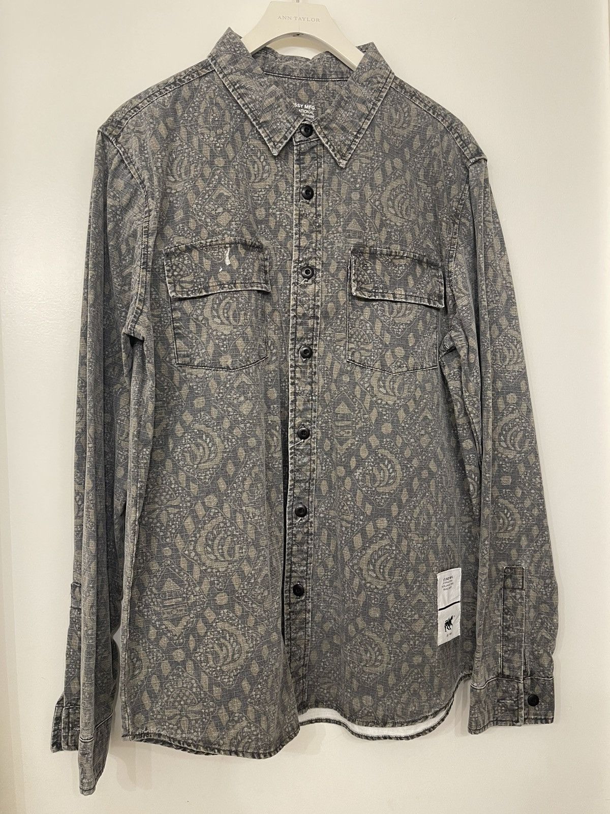 Stussy STUSSY BUTTON UP DENIM LIGHT JACKET SIZE MEDIUM GREY Size US M / EU 48-50 / 2 - 1 Thumbnail