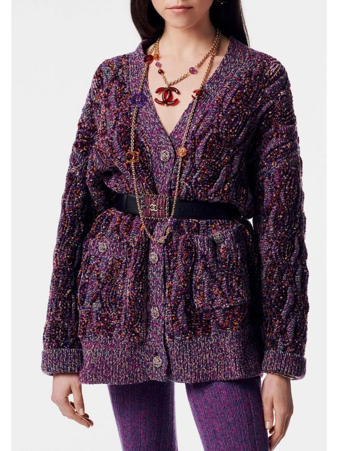 Chanel Chanel 22K Women's Knit Cardigan Size S / US 4 / IT 40 - 1 Thumbnail