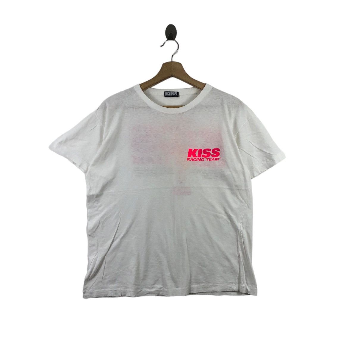 KISS × Vintage Vintage 90s KISS Racing Team T-Shirt Motosports Size US L / EU 52-54 / 3 - 1 Thumbnail