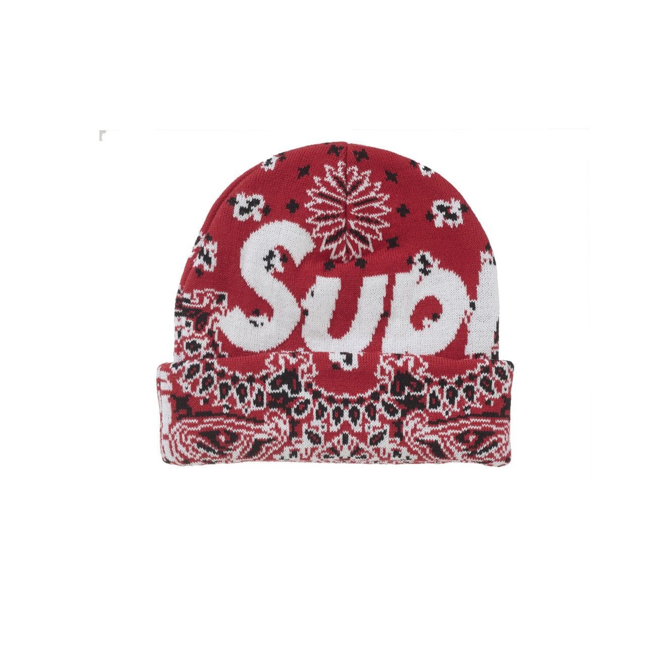 Supreme Supreme Bandana Big Logo Beanie Red Size: One Size Size ONE SIZE - 1 Thumbnail