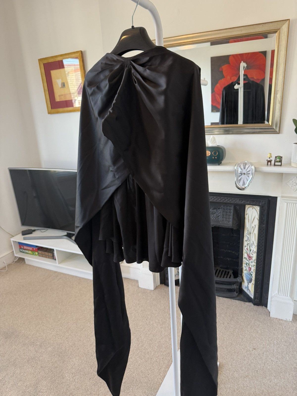 Saint Laurent Paris SS24 Saint Laurent Lavalliere-Neck Top in Silk Satin Size US XS / EU 42 / 0 - 21 Thumbnail