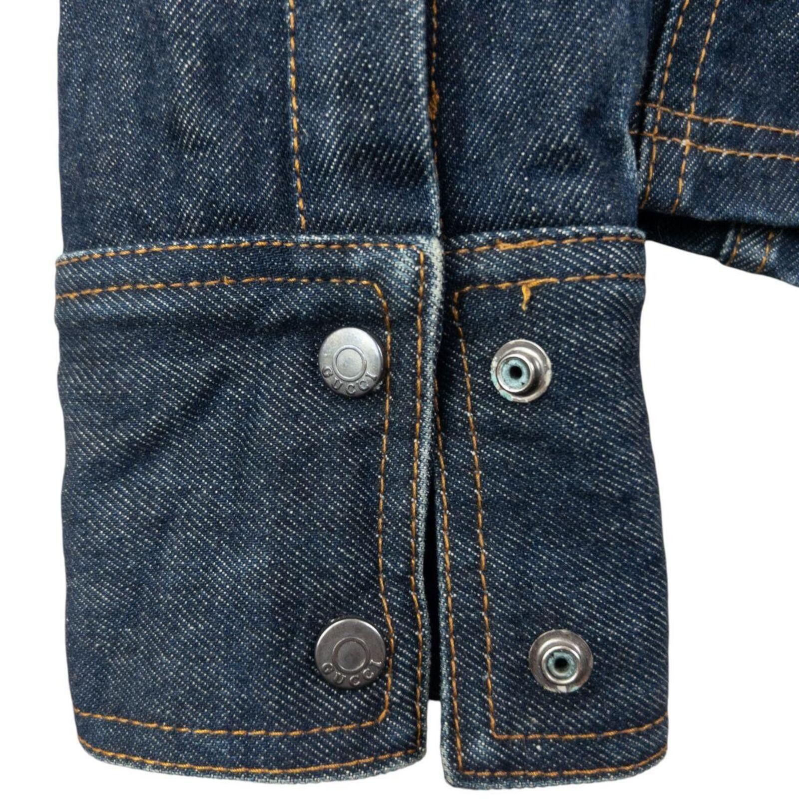 Gucci Vintage 90s Gucci By Tom Ford Cropped Denim Jacket Womens M Size M / US 6-8 / IT 42-44 - 6 Thumbnail