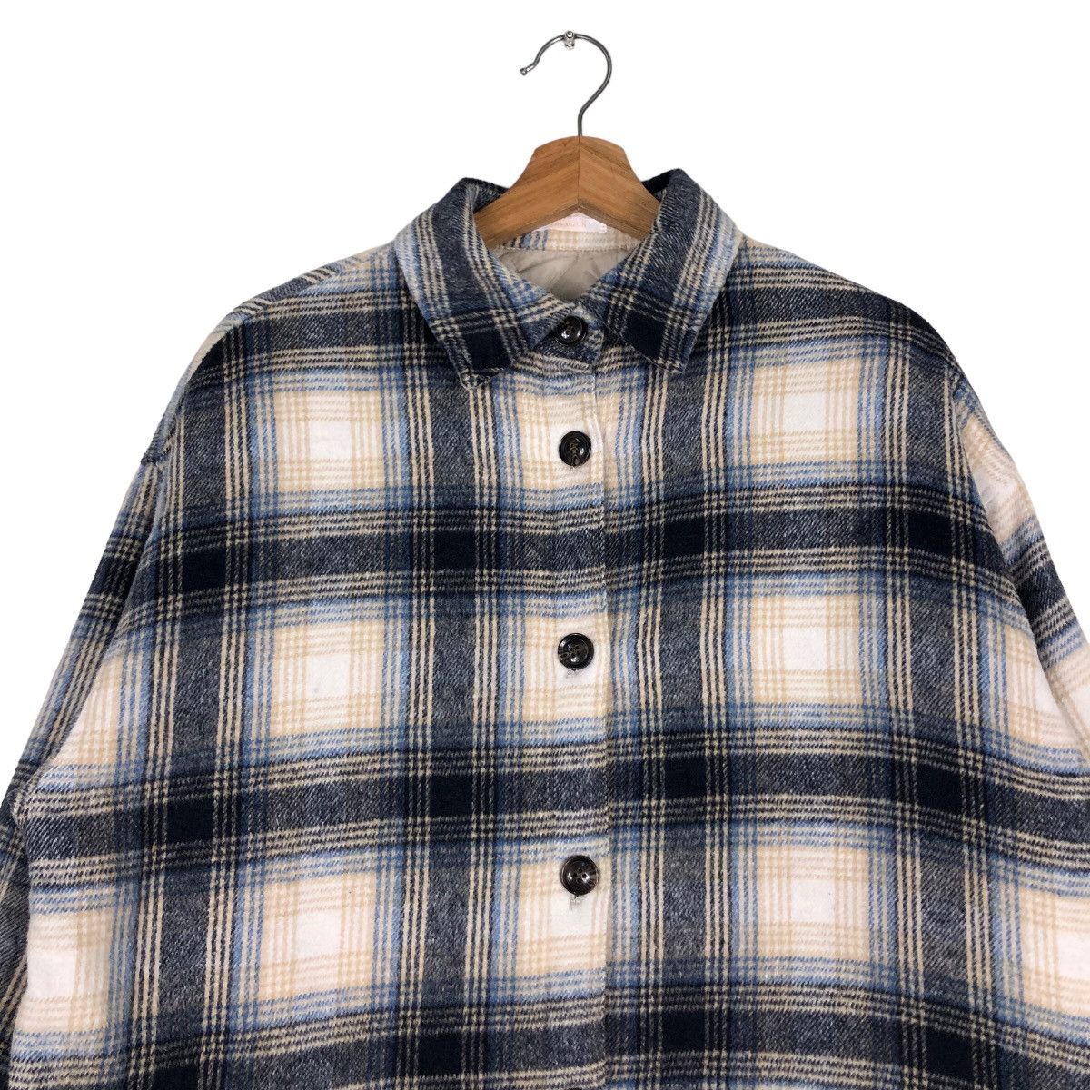 Japanese Brand Vtg Wool Flannel Jacket Worker Lunacion Issey Miyake Tartan Size US L / EU 52-54 / 3 - 3 Thumbnail