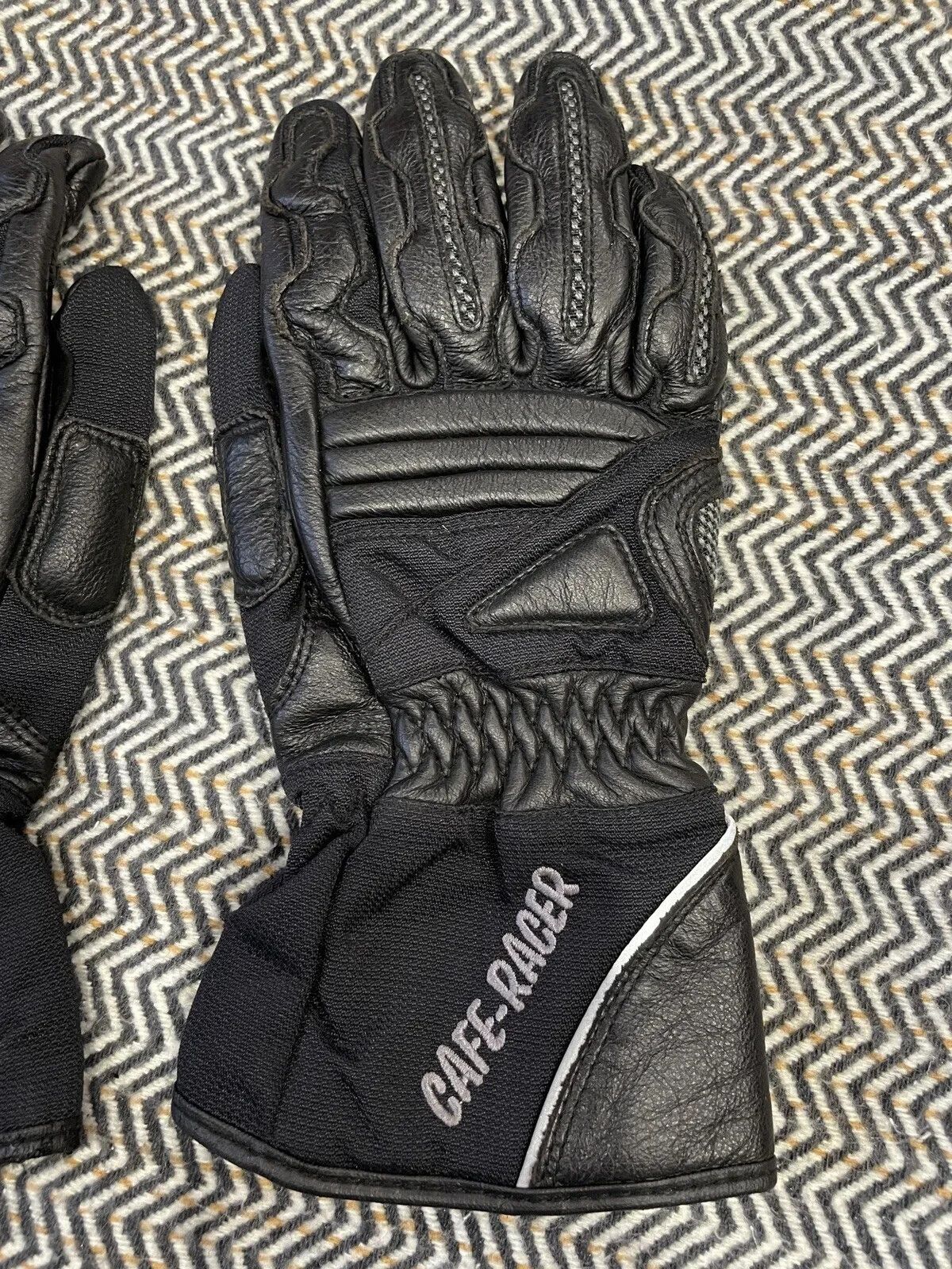 Vintage Cafe Racer Leather SCHOELLER Keprotec Moto Gloves XXS Size ONE SIZE - 2 Thumbnail