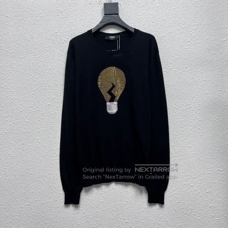 Fendi Fendi Black Sequin Light Bulb Short Sleeve Size US S / EU 44-46 / 1 - 1 Thumbnail
