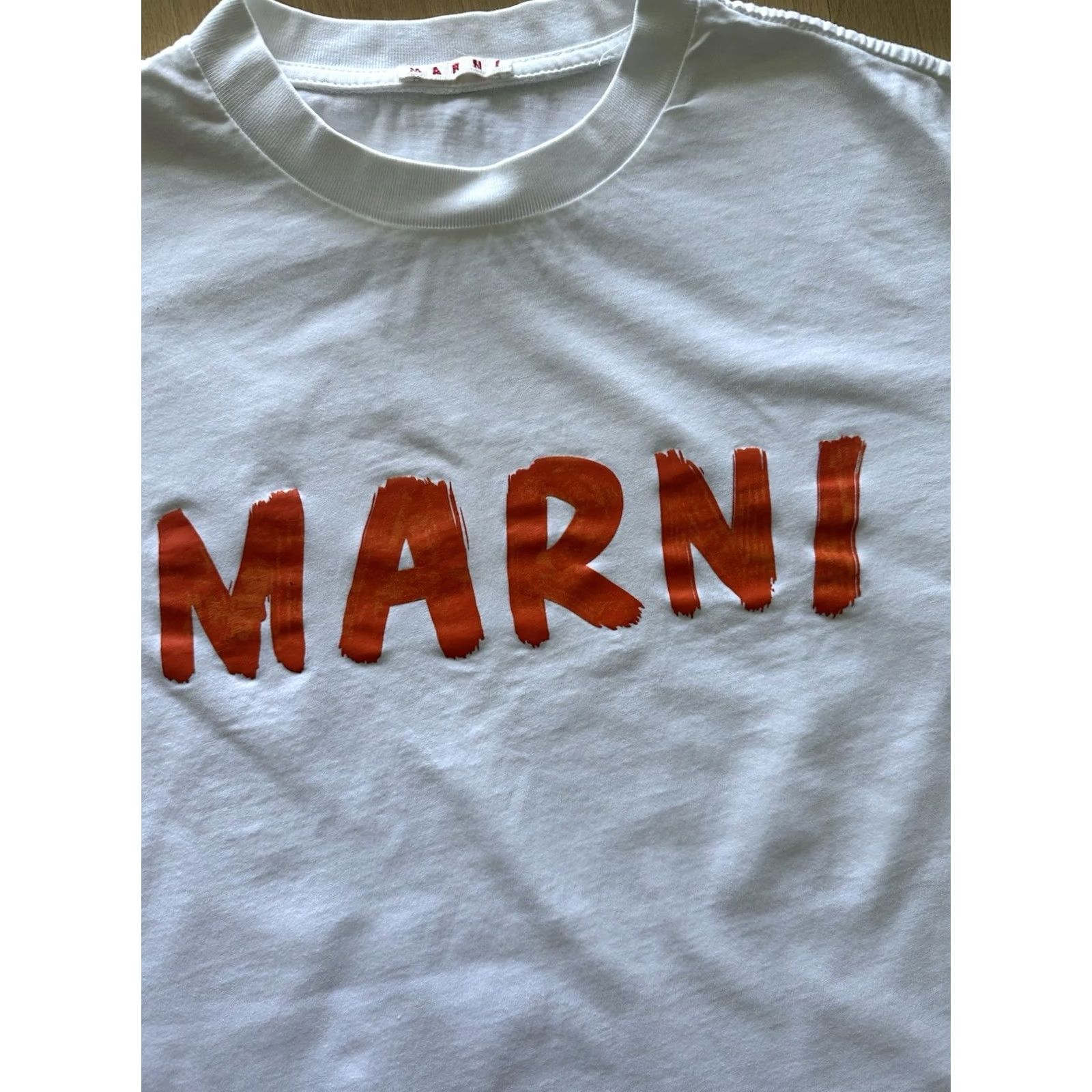 Marni Marni T-Shirt Logo Graphic Print Short Sleeve Crew Neck Cotton White Men Size 44 Regular Rare 2020s Size US XXL / EU 58 / 5 - 2 Thumbnail