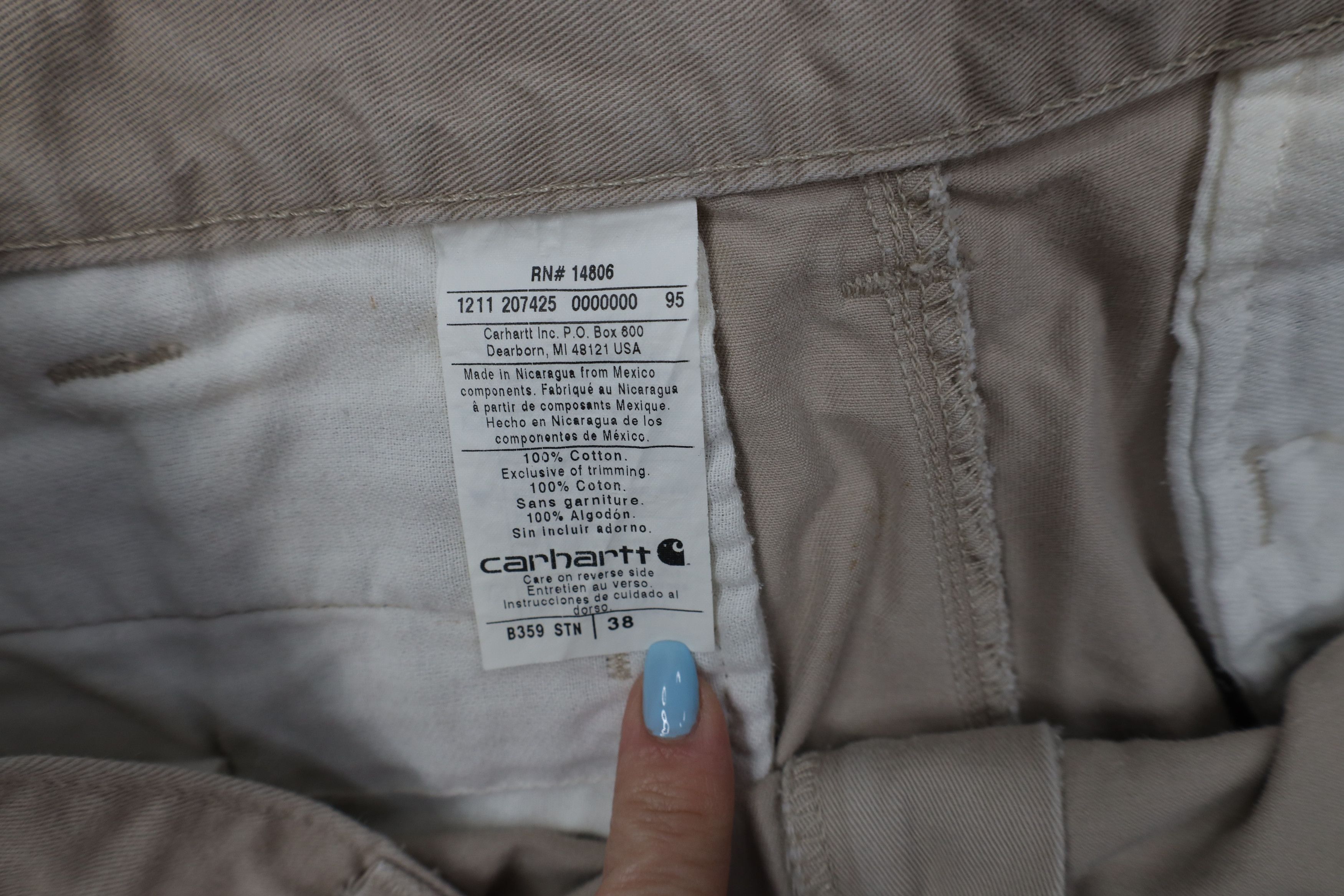 Carhartt Vintage Y2K Carhartt Relaxed Dungaree Chino Shorts Stone Size US 38 / EU 54 - 8 Thumbnail