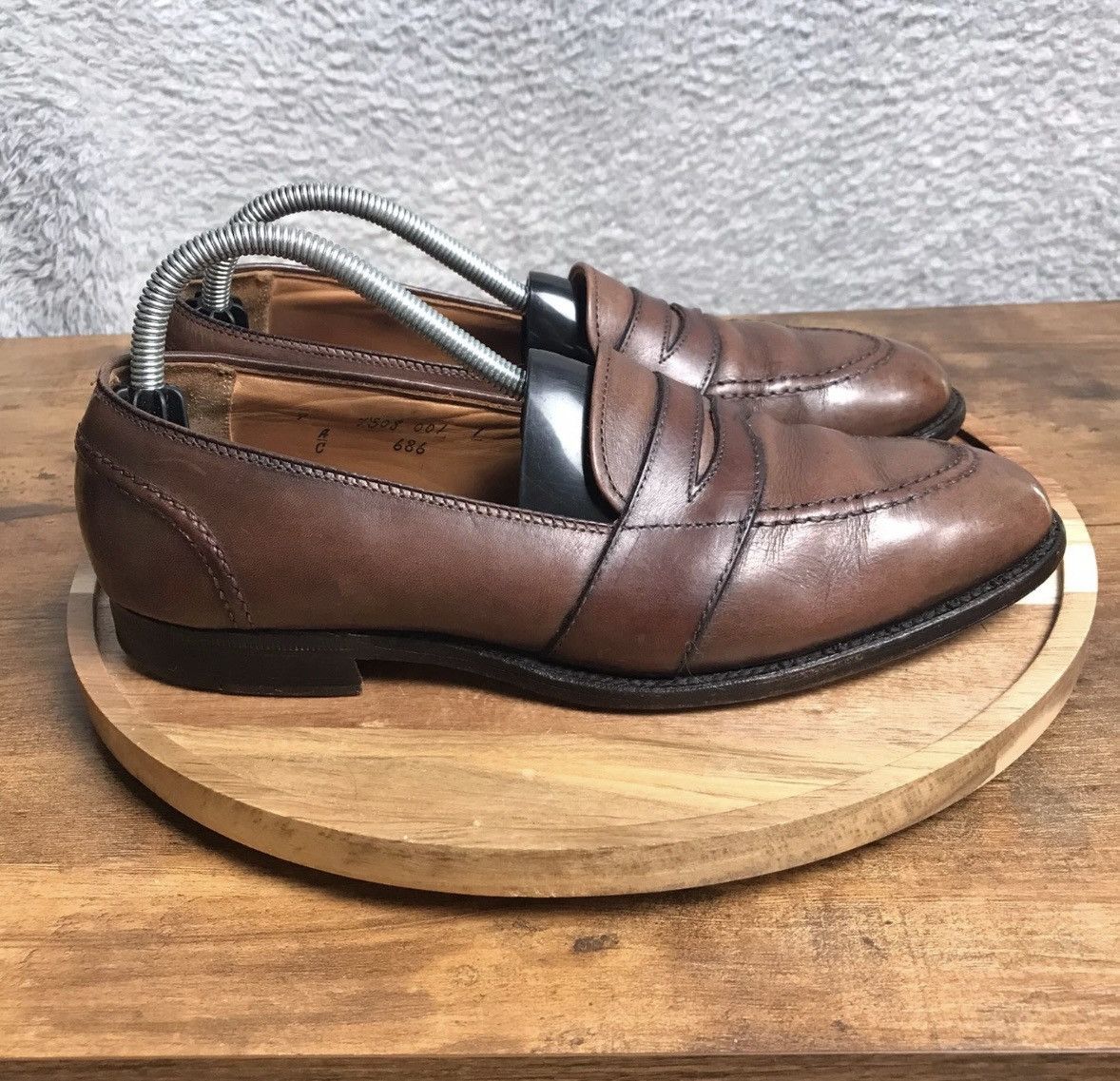 Alden Alden 686 Brown Calfskin Penny Loafer Men’s 7 A/C Made USA Size US 7.5 / EU 40-41 - 1 Thumbnail