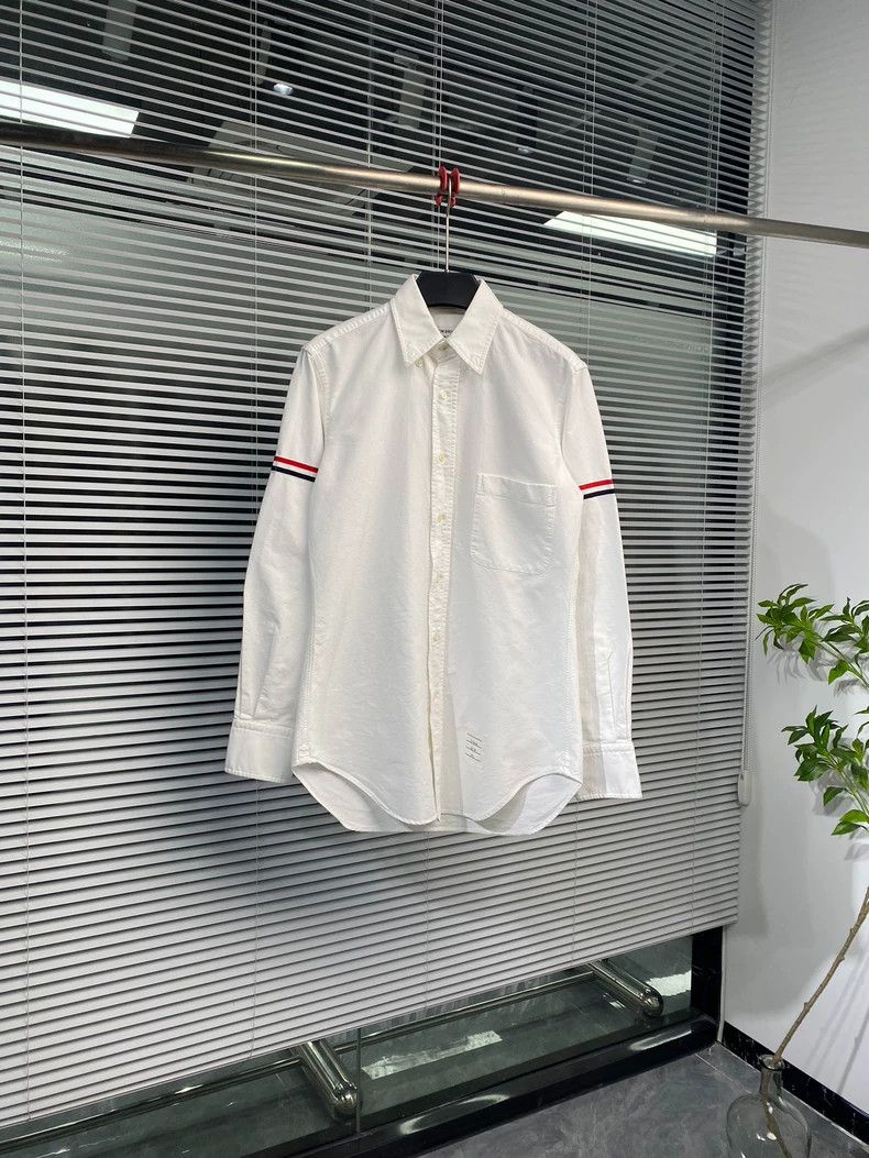 Thom Browne Thom Browne White Long Sleeve Shirt - dmc Size US S / EU 44-46 / 1 - 1 Thumbnail