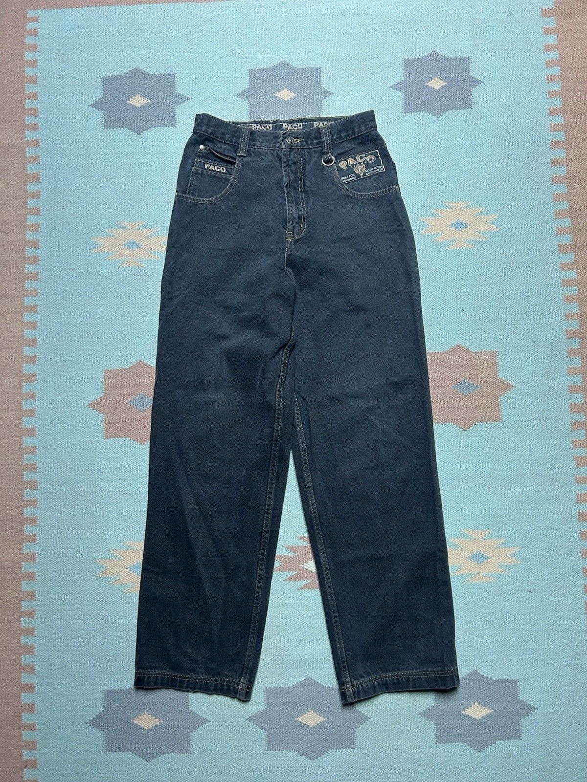 Vintage Vintage y2k baggy jeans Paco JNCO wide leg skater 18 26x29 Size 26" / US 2 / IT 38 - 5 Thumbnail