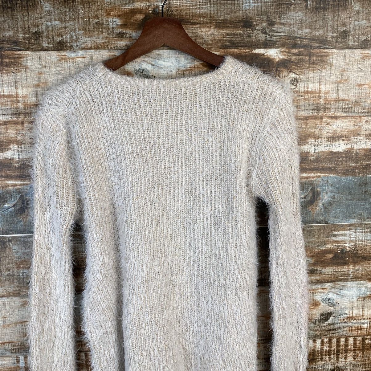Homespun Knitwear DL Japan Vintage fur shaggy Beige Knitwear #C1090 Size S / US 4 / IT 40 - 12 Thumbnail