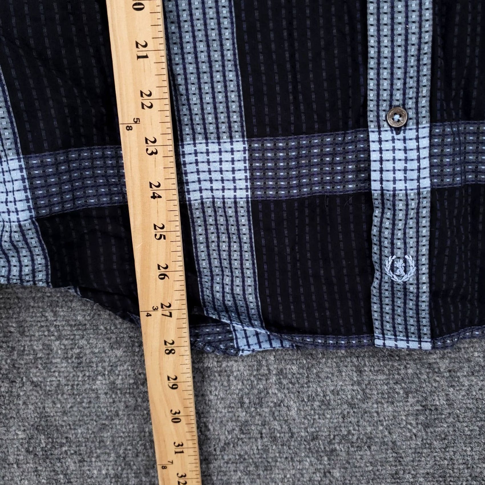 BUGATCHI Bugatchi Uomo Button-Up Shirt Mens M Medium Black Blue Plaid Long Sleeve Casual Shirt Mens Size US M / EU 48-50 / 2 - 5 Thumbnail