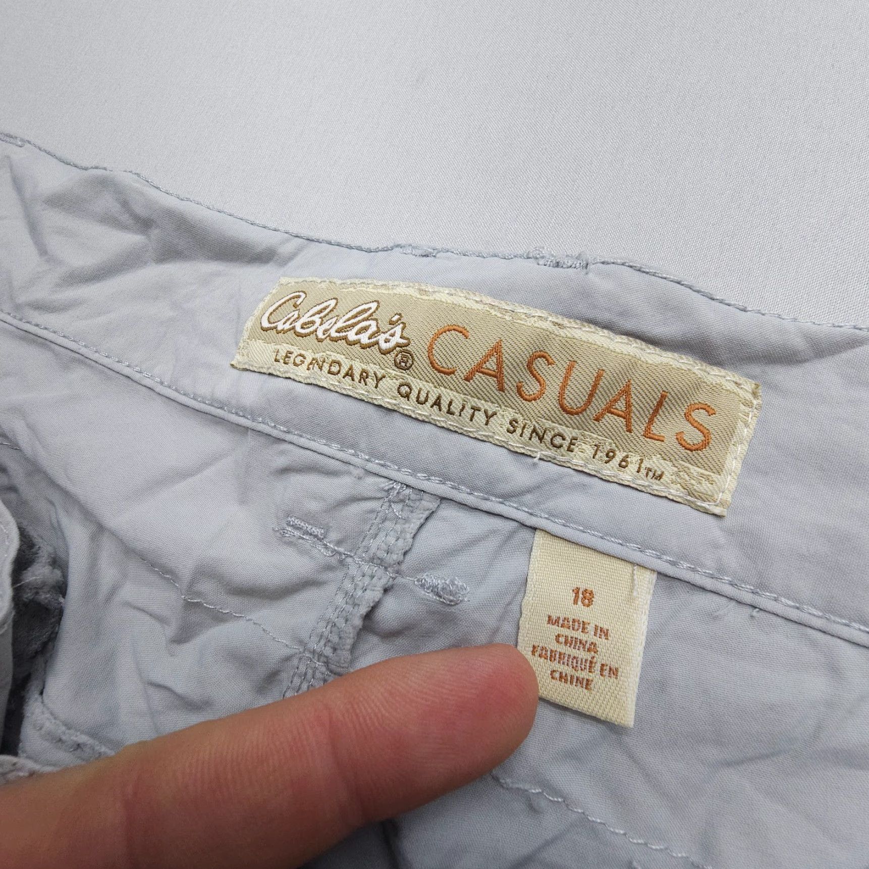 Vintage Cabela's Casuals Convertible Pants Womens 18 Silver Light Hiking Zip Off Fishing Size 40" / US 18 - 5 Thumbnail