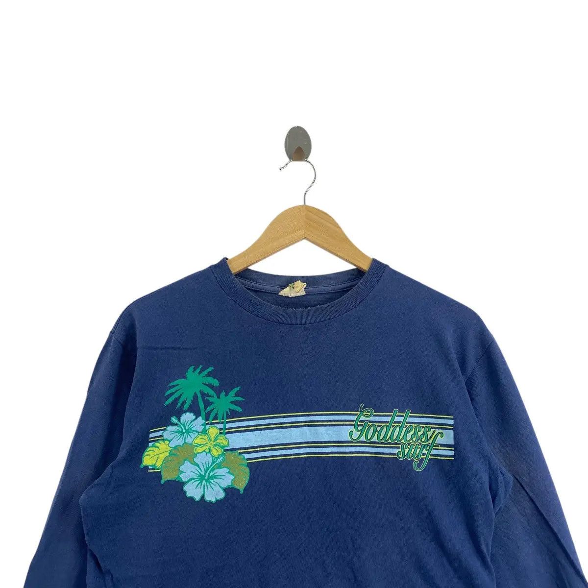 Vintage Vintage GODDESS SURF CHIGASAKI Floral Tee Shirt Top Long Size L / US 10 / IT 46 - 4 Thumbnail