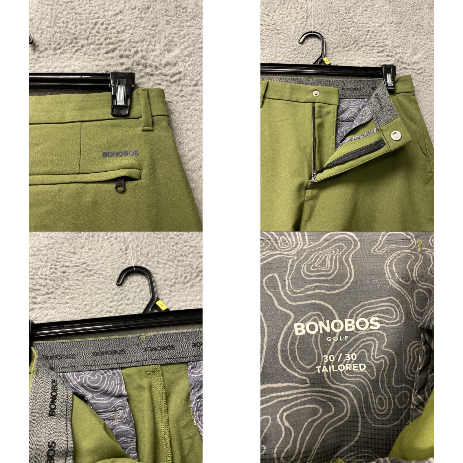 Bonobos Bonobos Slim Fit Stretch Chino Pants Mens 32X30 Green Casual Business Travel 0518 Size US 32 / EU 48 - 8 Thumbnail