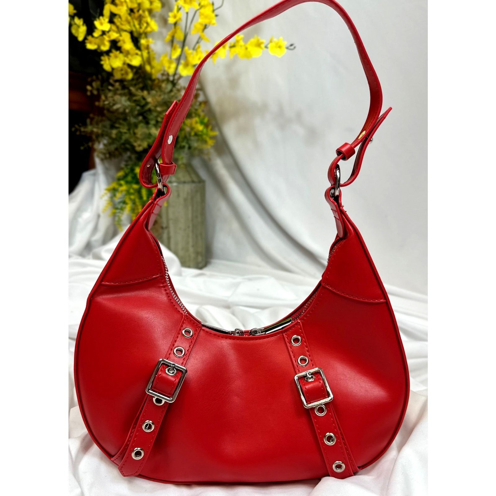 Other 8 Other Reasons Delphine Double Buckle Shoulder bag Red Size ONE SIZE - 2 Thumbnail
