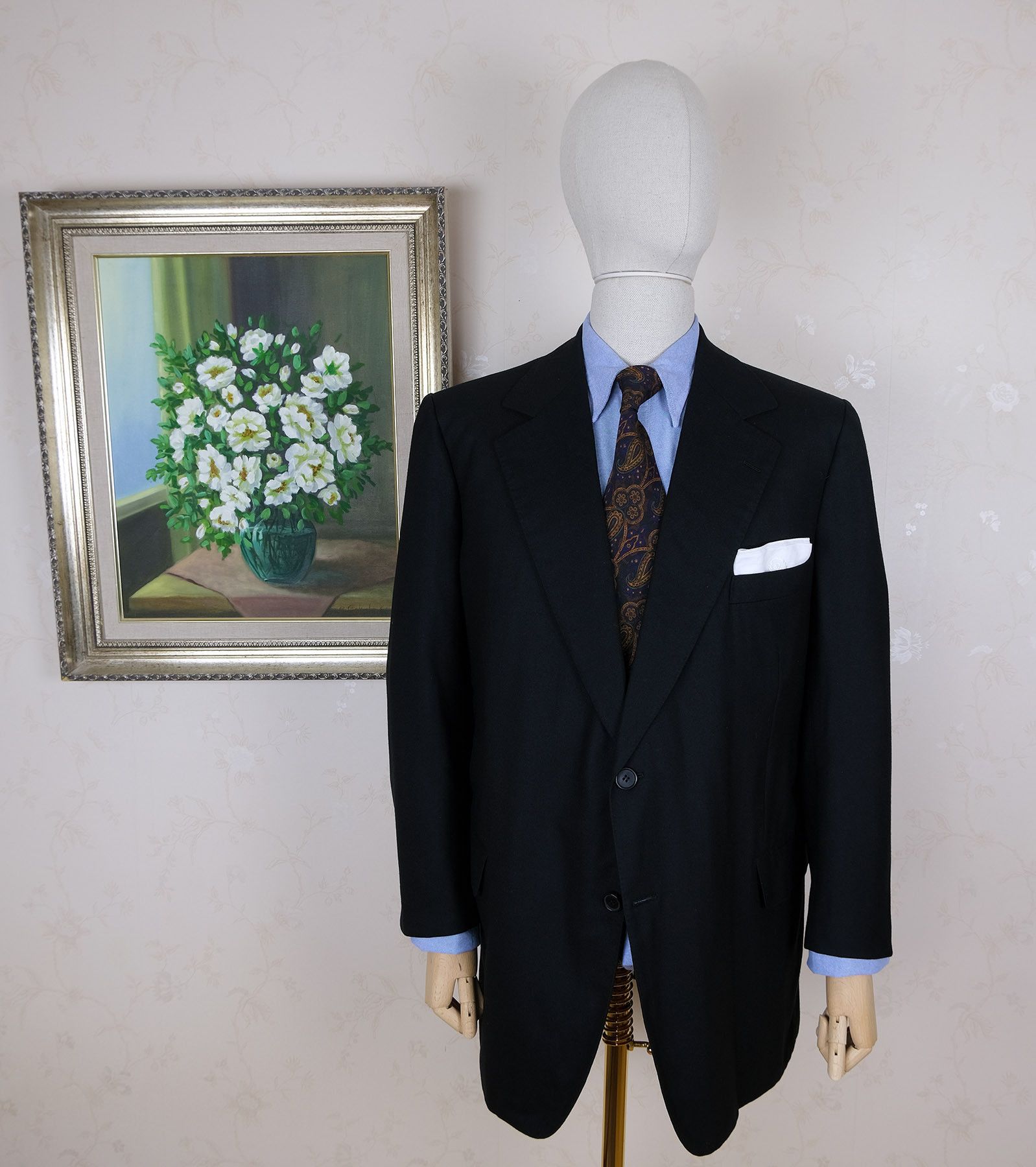 Hermes Hermès, black bespoke cashmere jacket, size 46UK or 48UK Size 46R - 1 Thumbnail