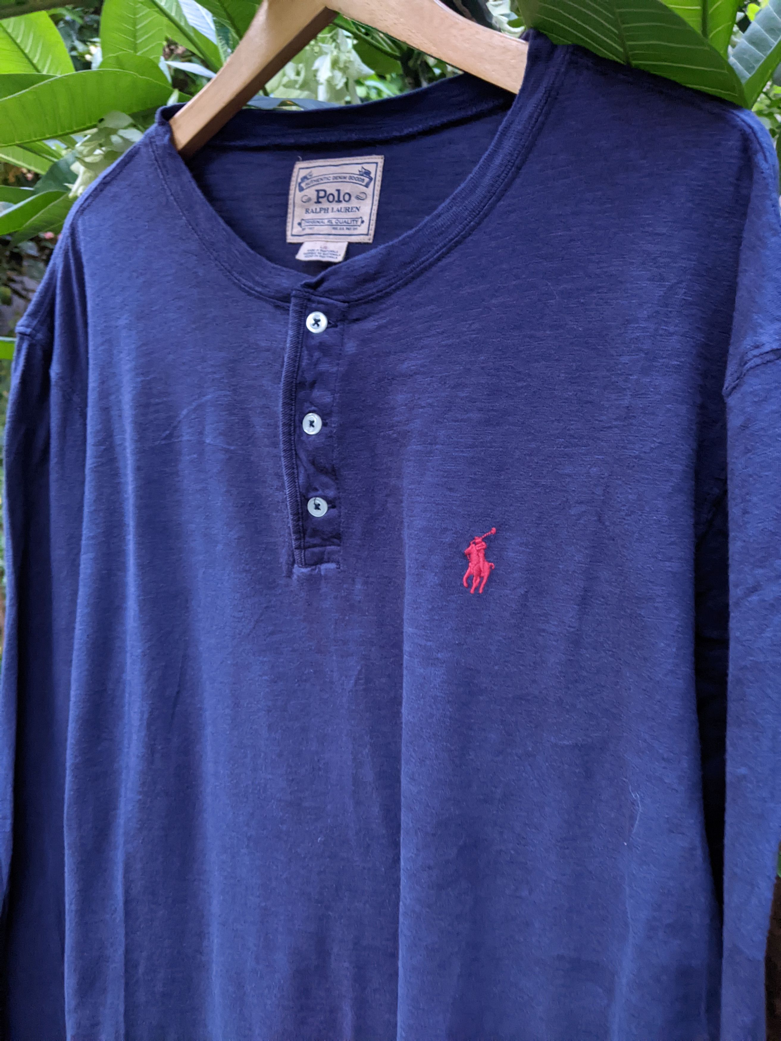 Polo Ralph Lauren Slub Henley Shirt Size US L / EU 52-54 / 3 - 5 Thumbnail