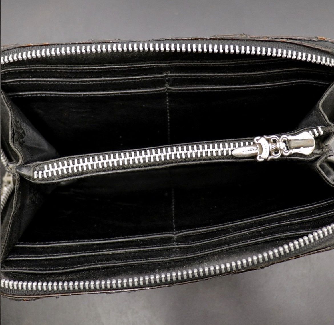 Chrome Hearts Chrome Hearts Patent leather cross patch ZIP QUILTED wallet Size ONE SIZE - 3 Thumbnail