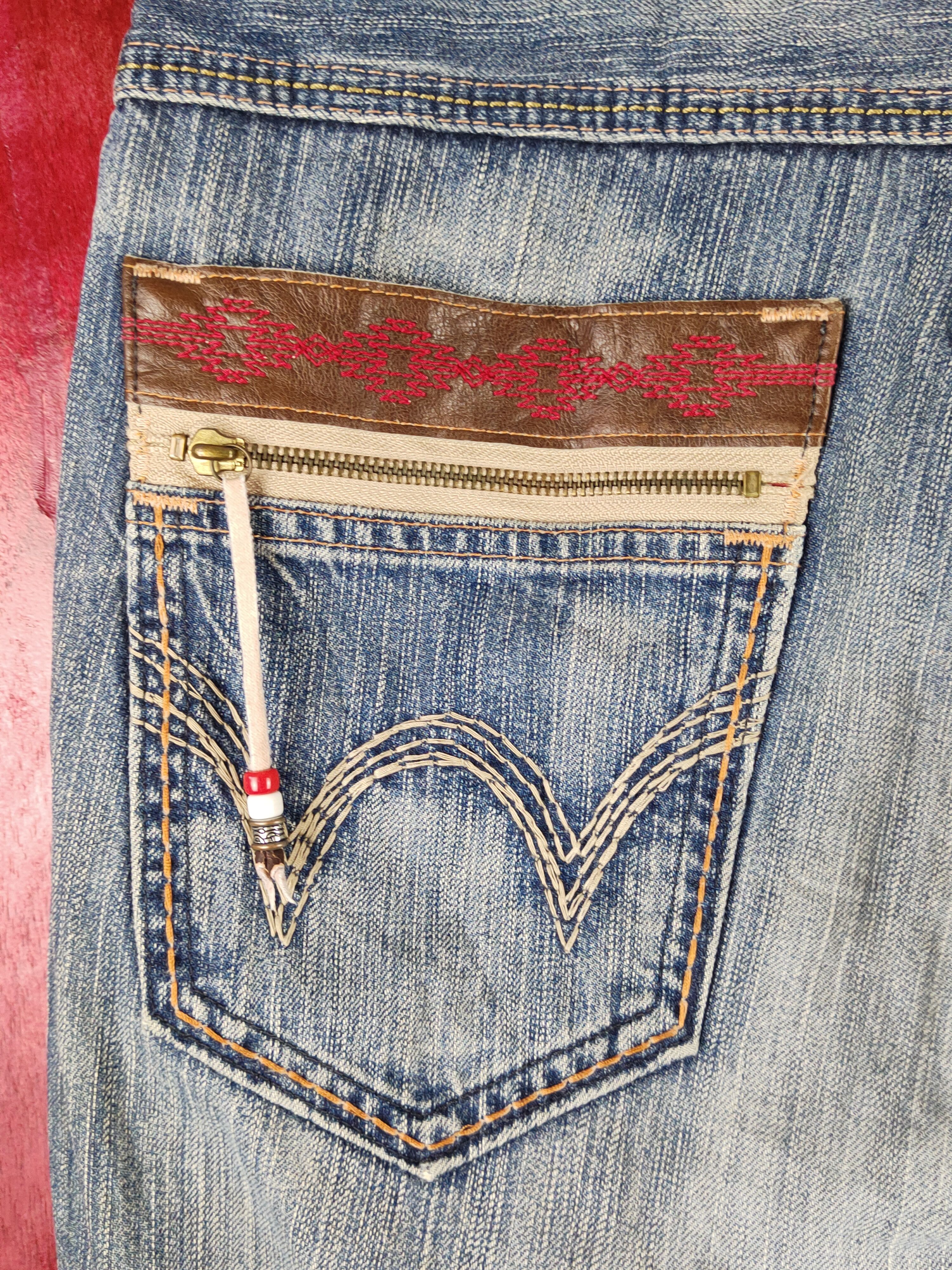 Edwin Edwin Dark Blue Faded Distressed Ripped Jeans #S2252 Size US 34 / EU 50 - 9 Thumbnail