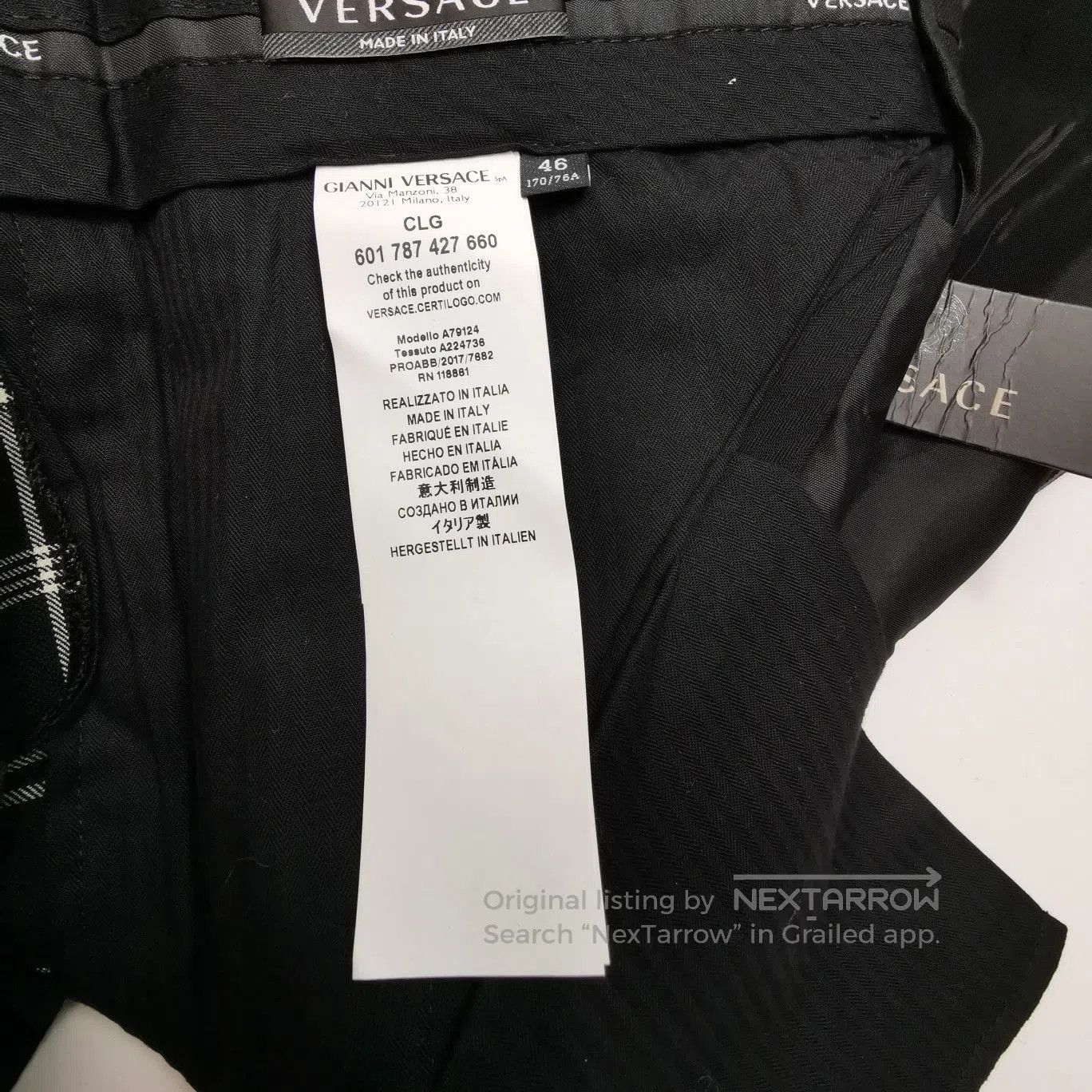Versace Versace Wool Blend Color Block Check Trousers. Size US 30 / EU 46 - 6 Thumbnail